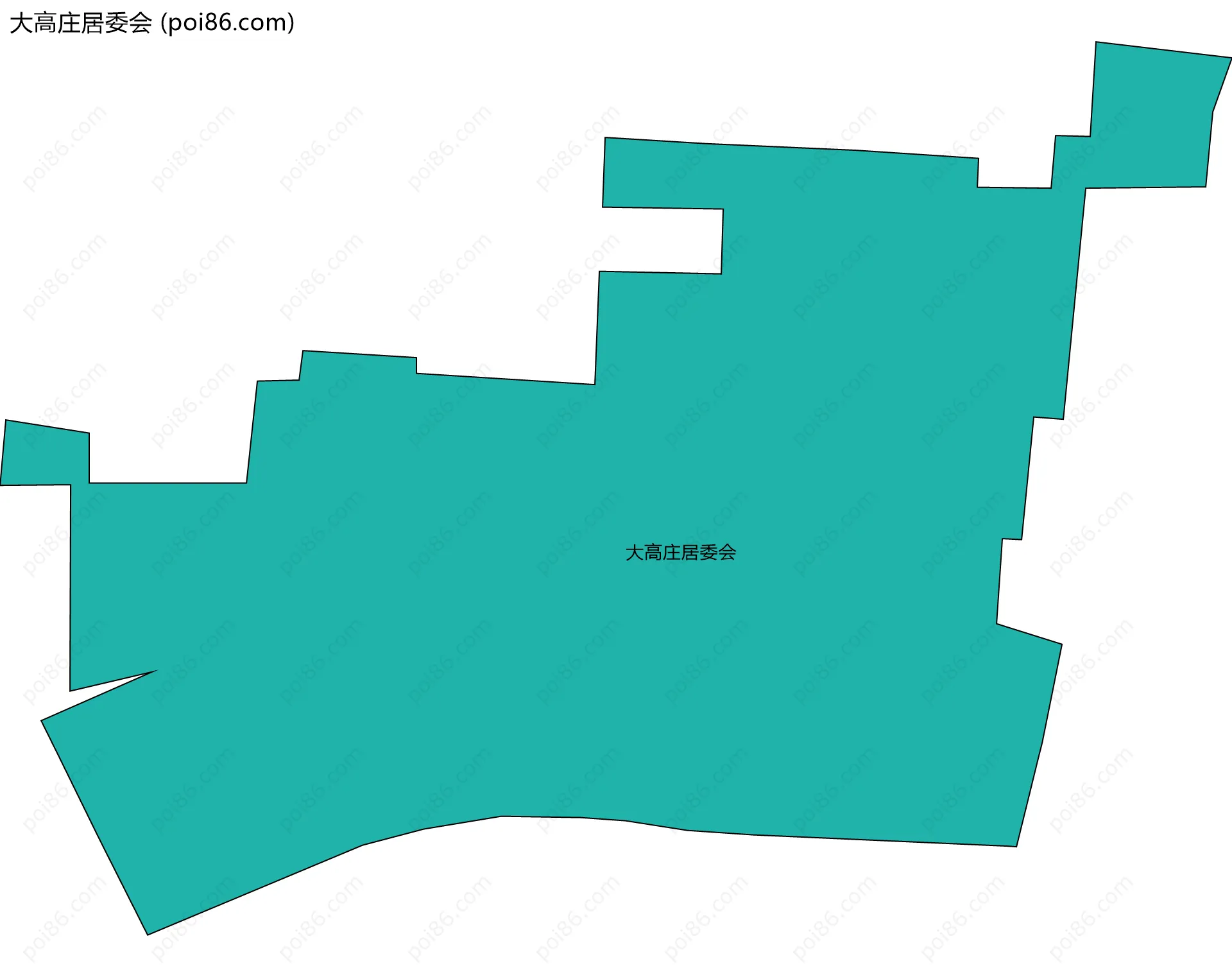 大高庄居委会边界地图