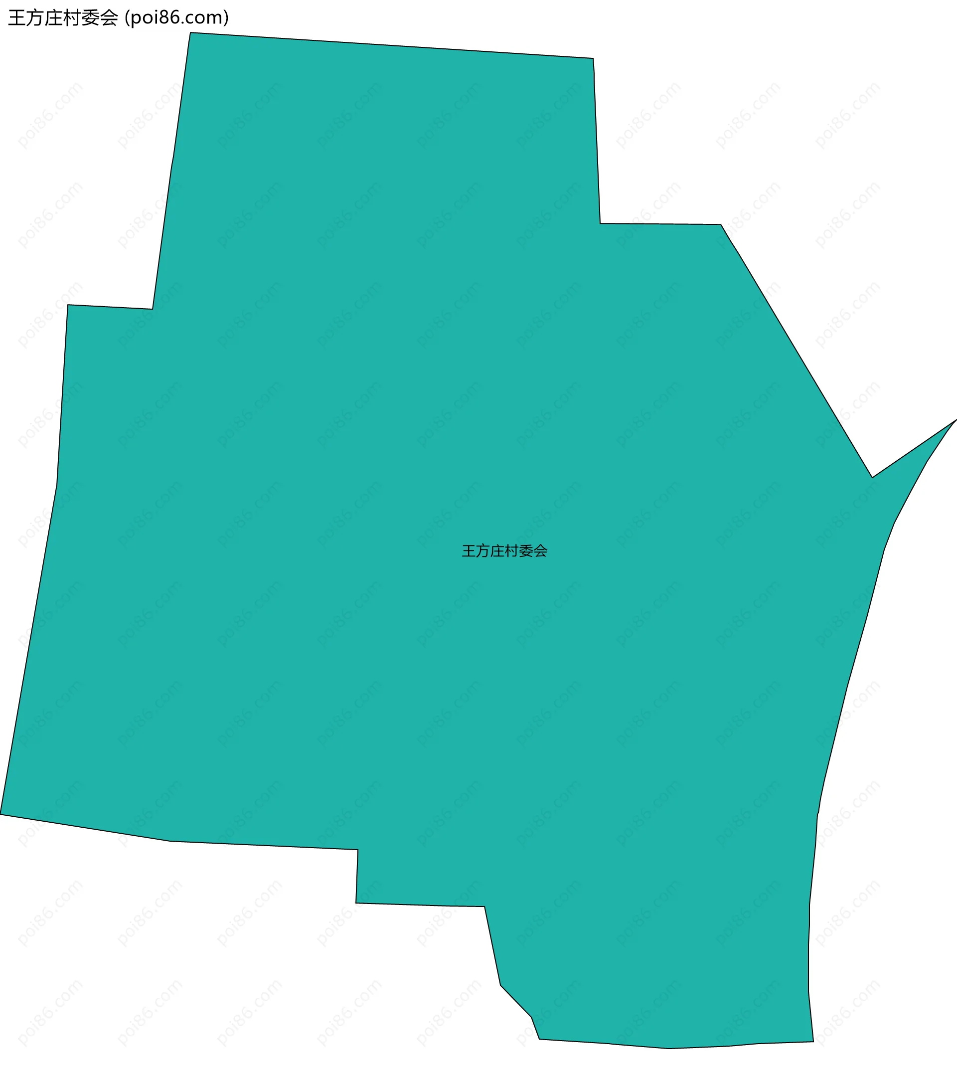 王方庄村委会边界地图