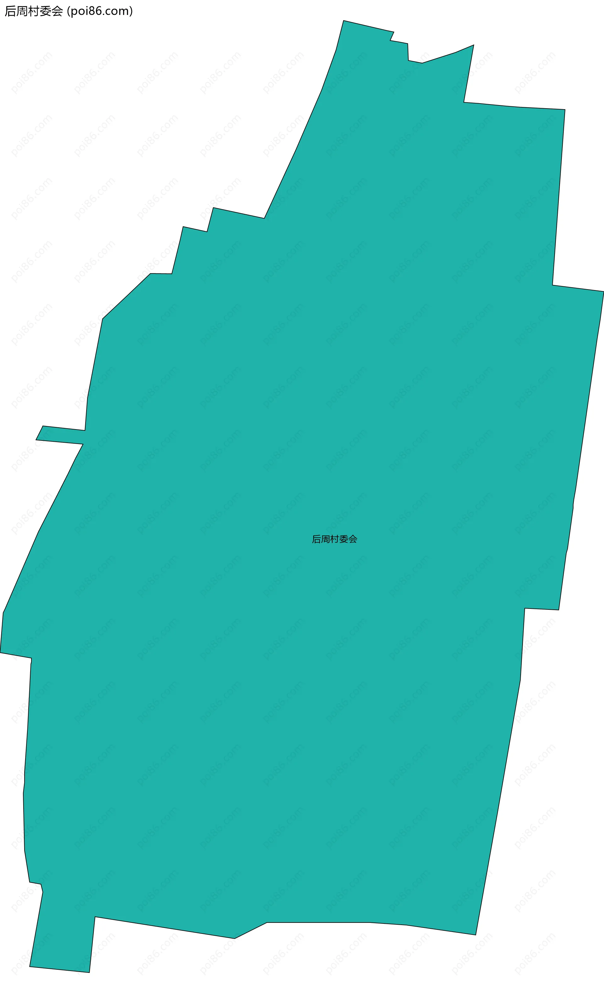 后周村委会边界地图