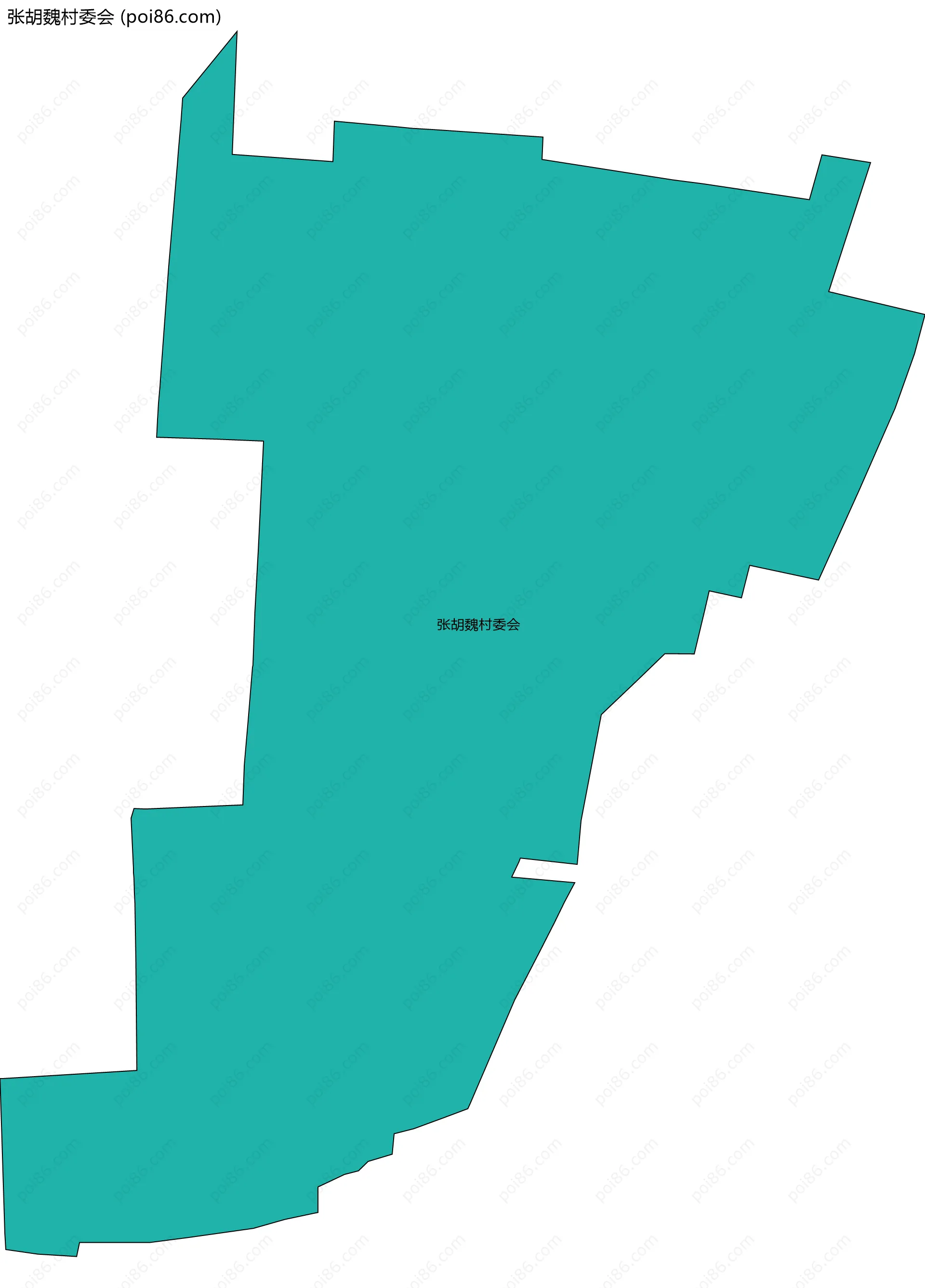 张胡魏村委会边界地图