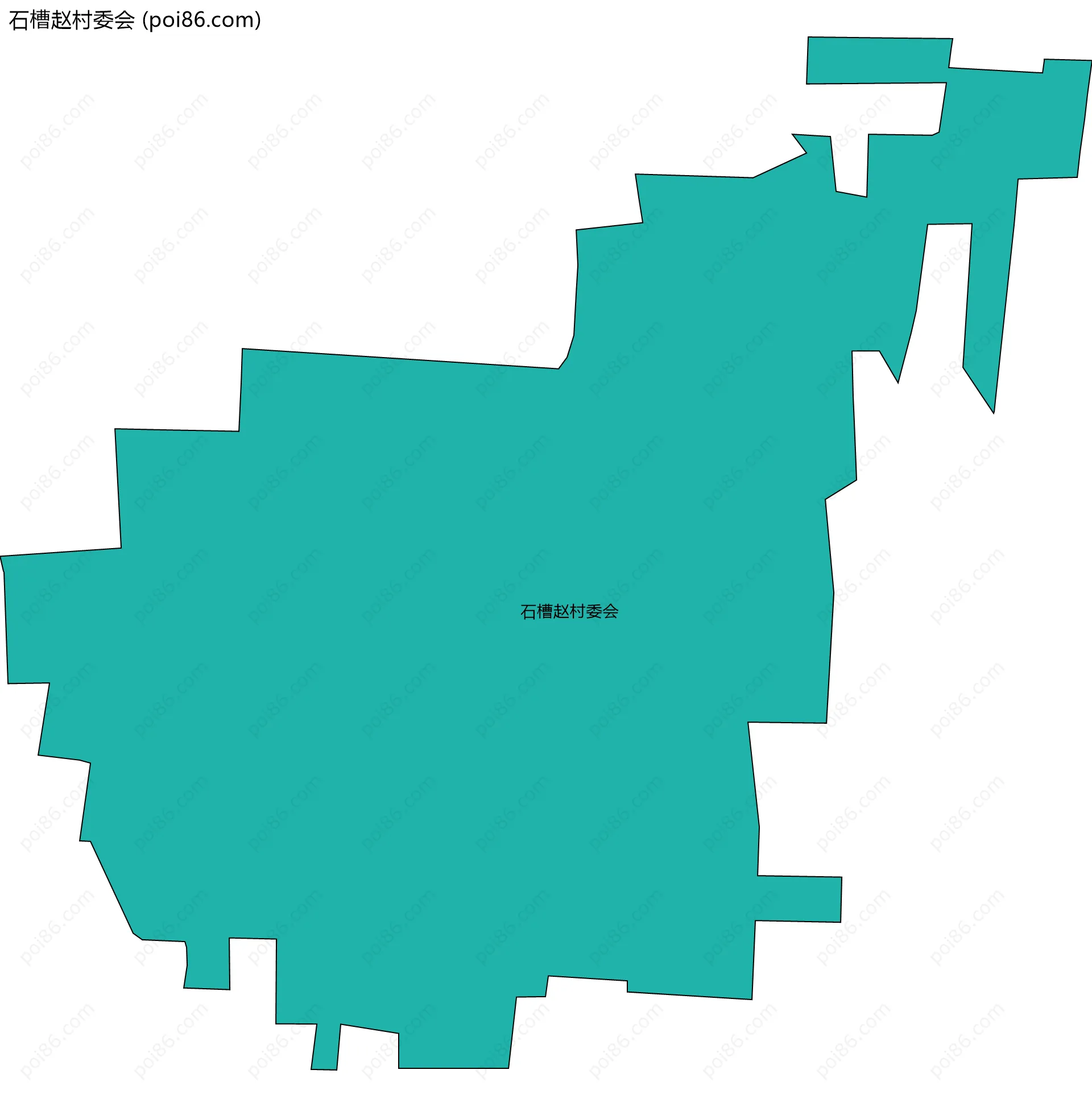 石槽赵村委会边界地图