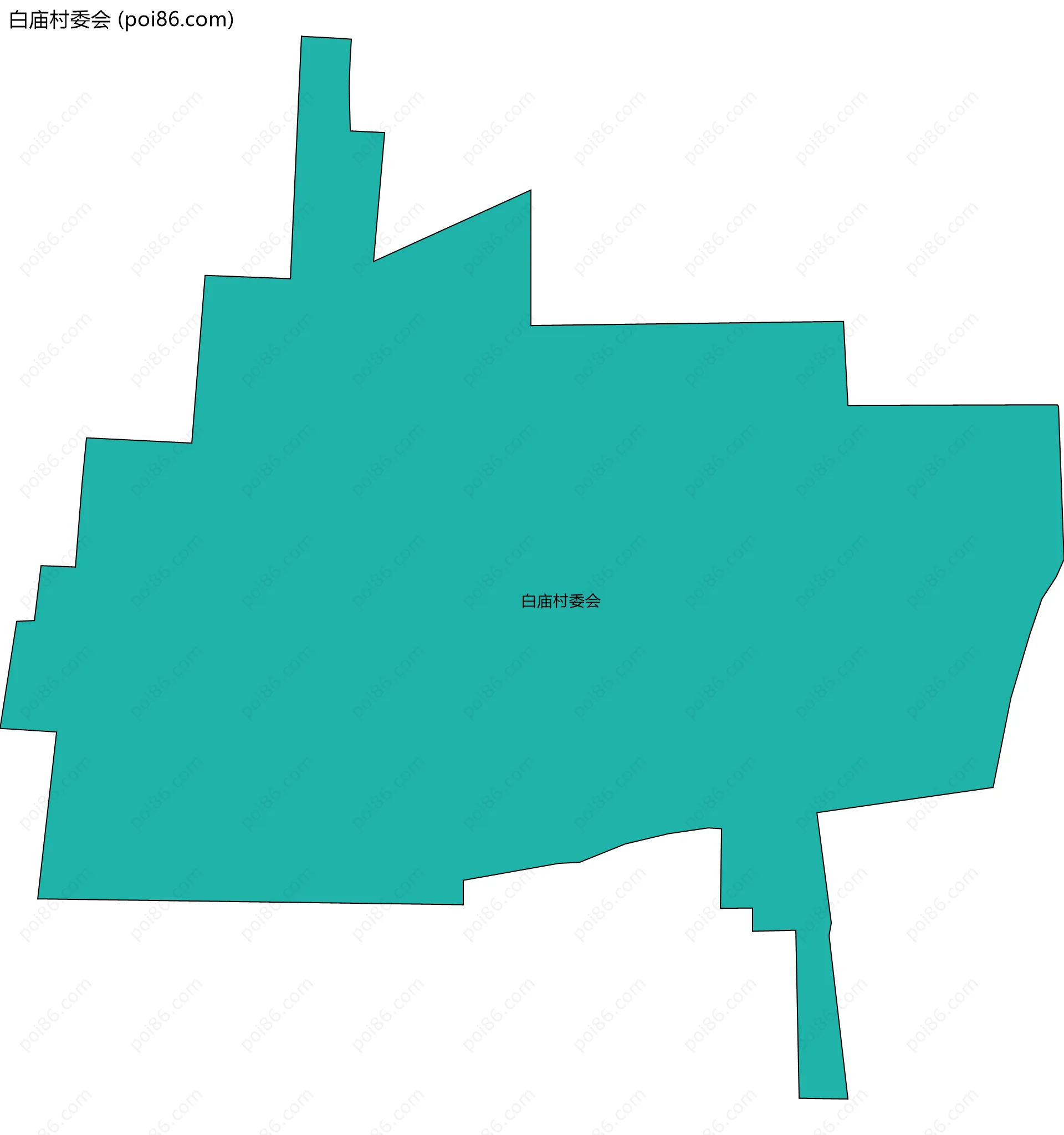 白庙村委会边界地图