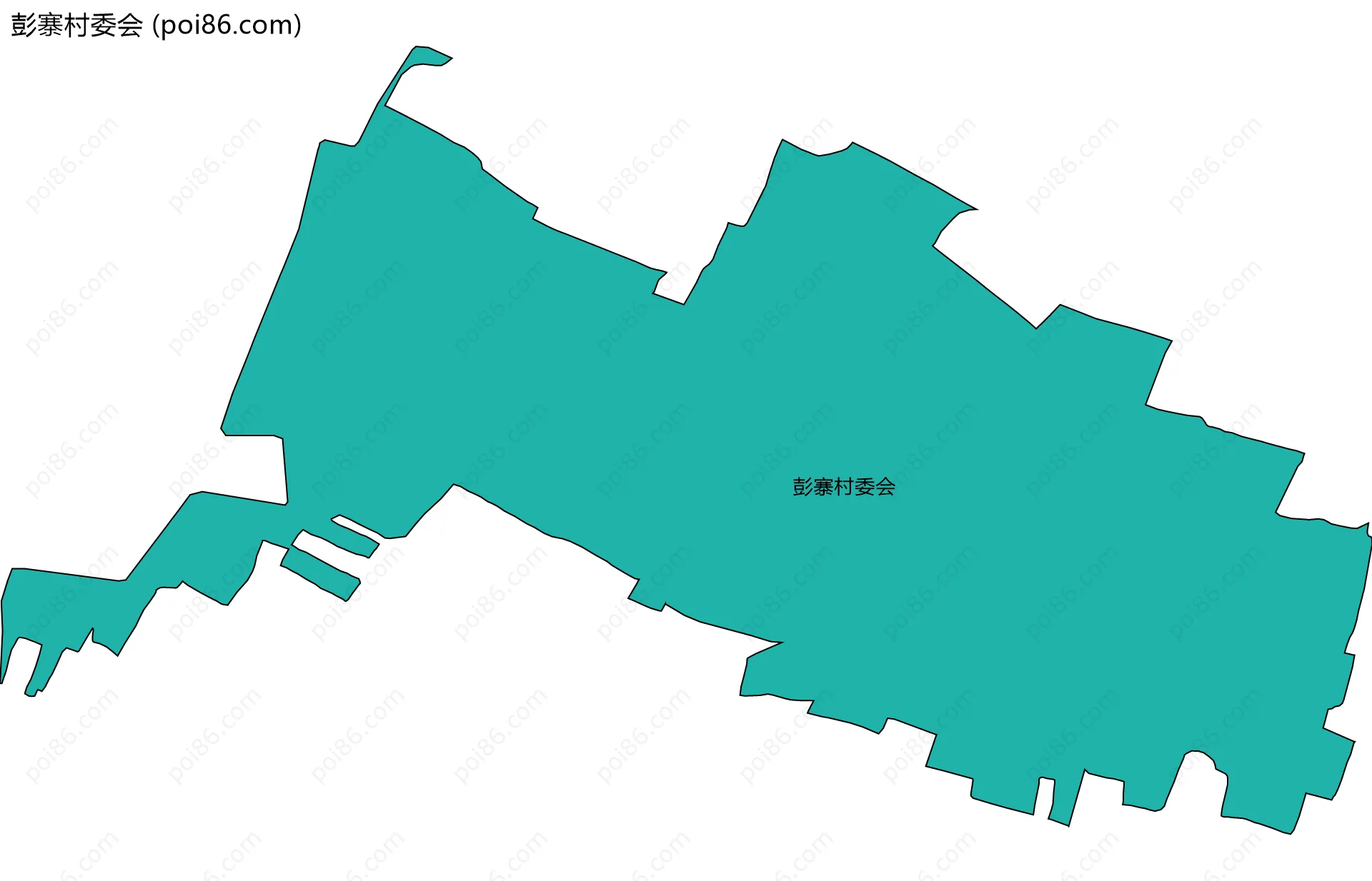 彭寨村委会边界地图