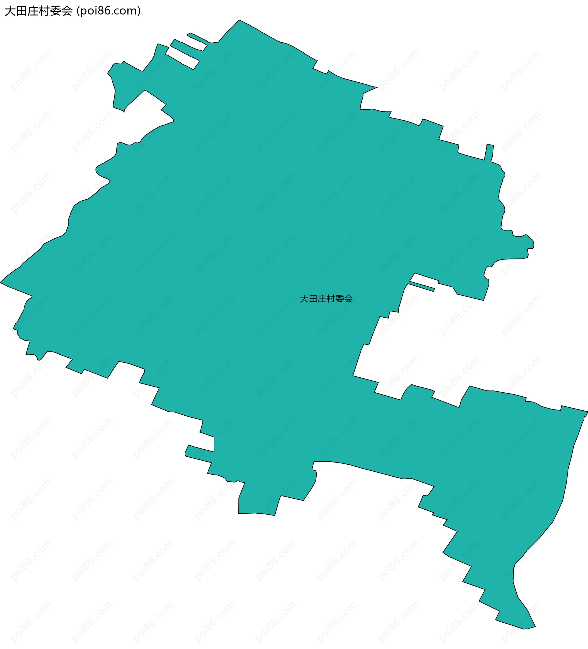 大田庄村委会边界地图