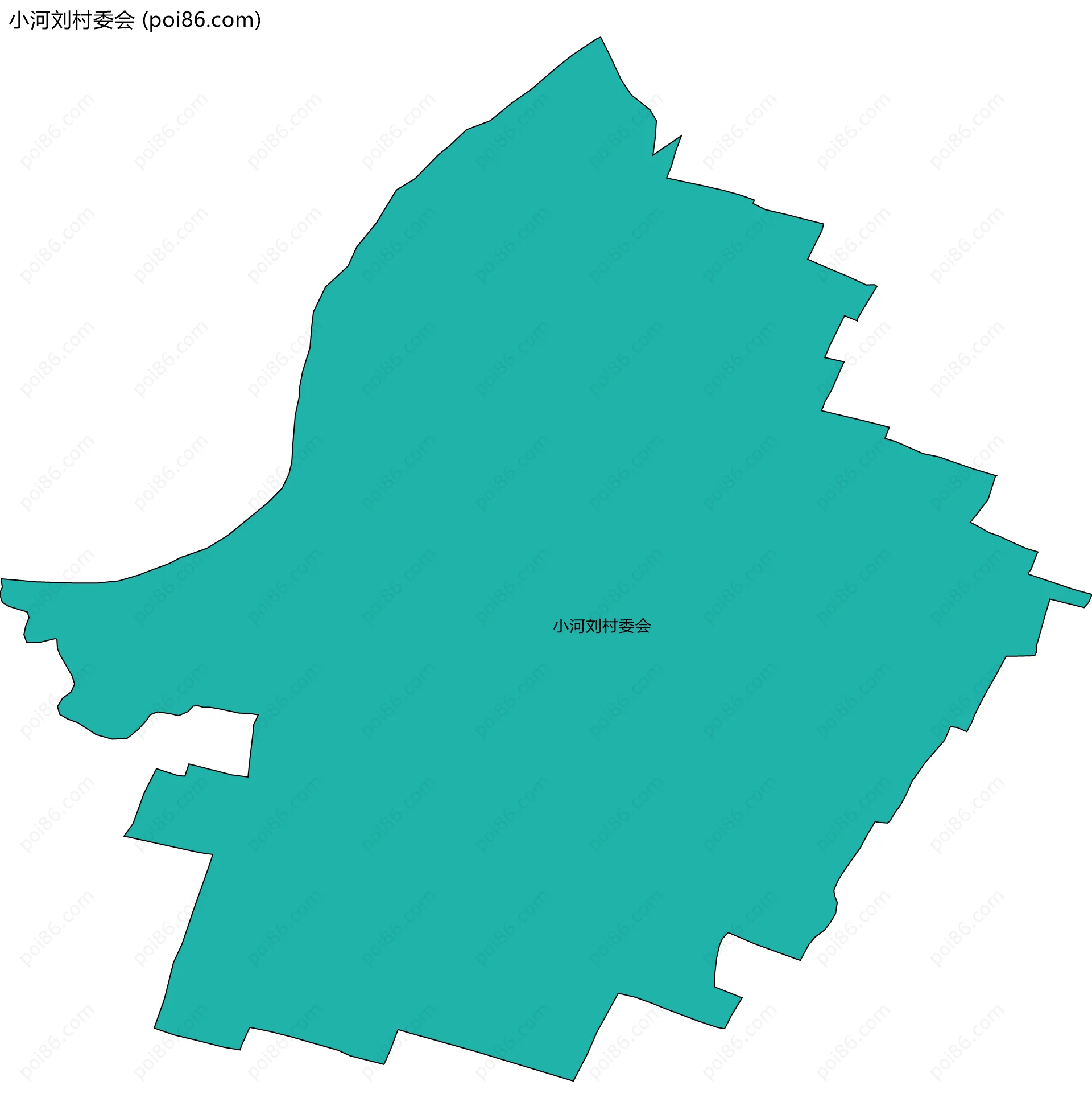 小河刘村委会边界地图