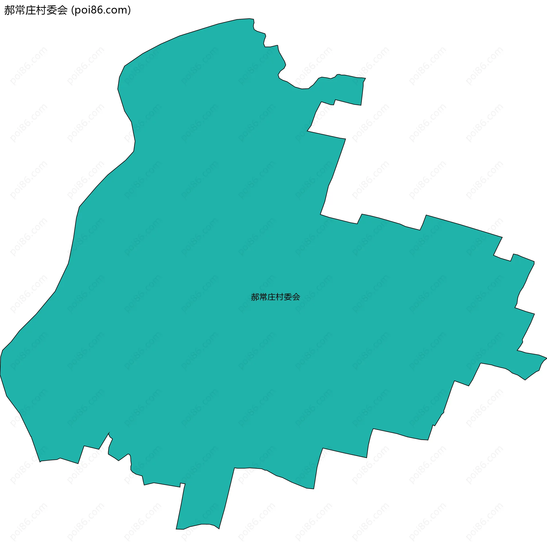 郝常庄村委会边界地图