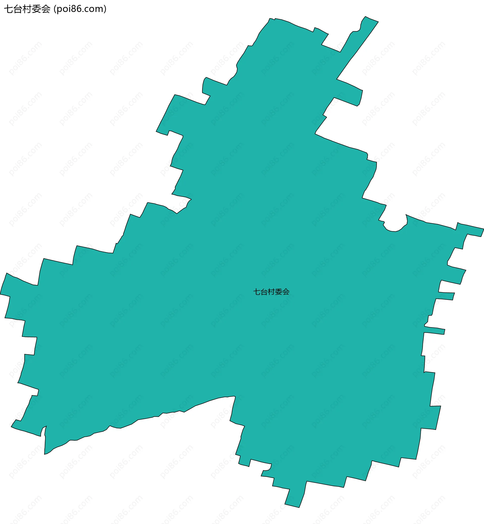 七台村委会边界地图