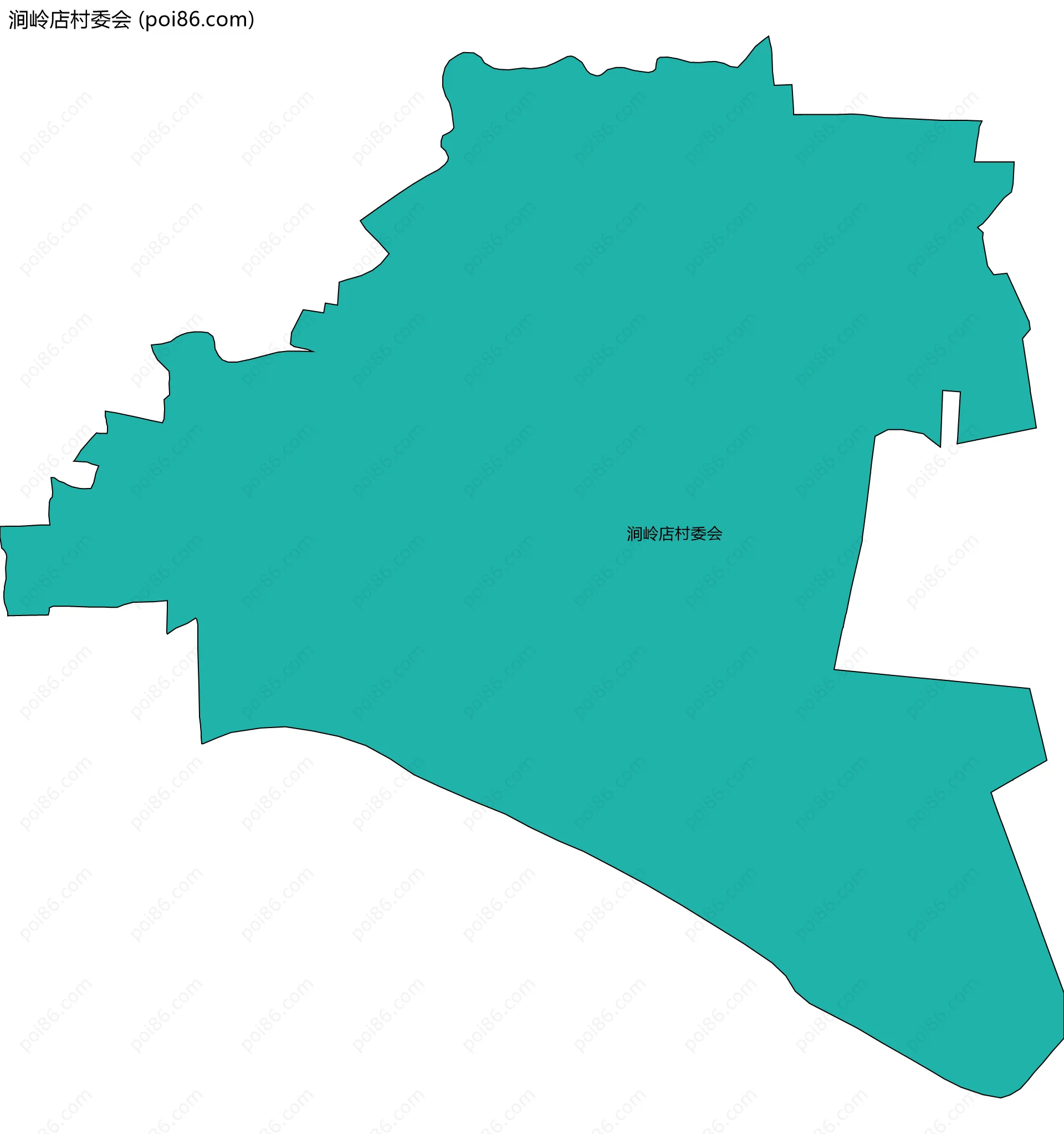 涧岭店村委会边界地图