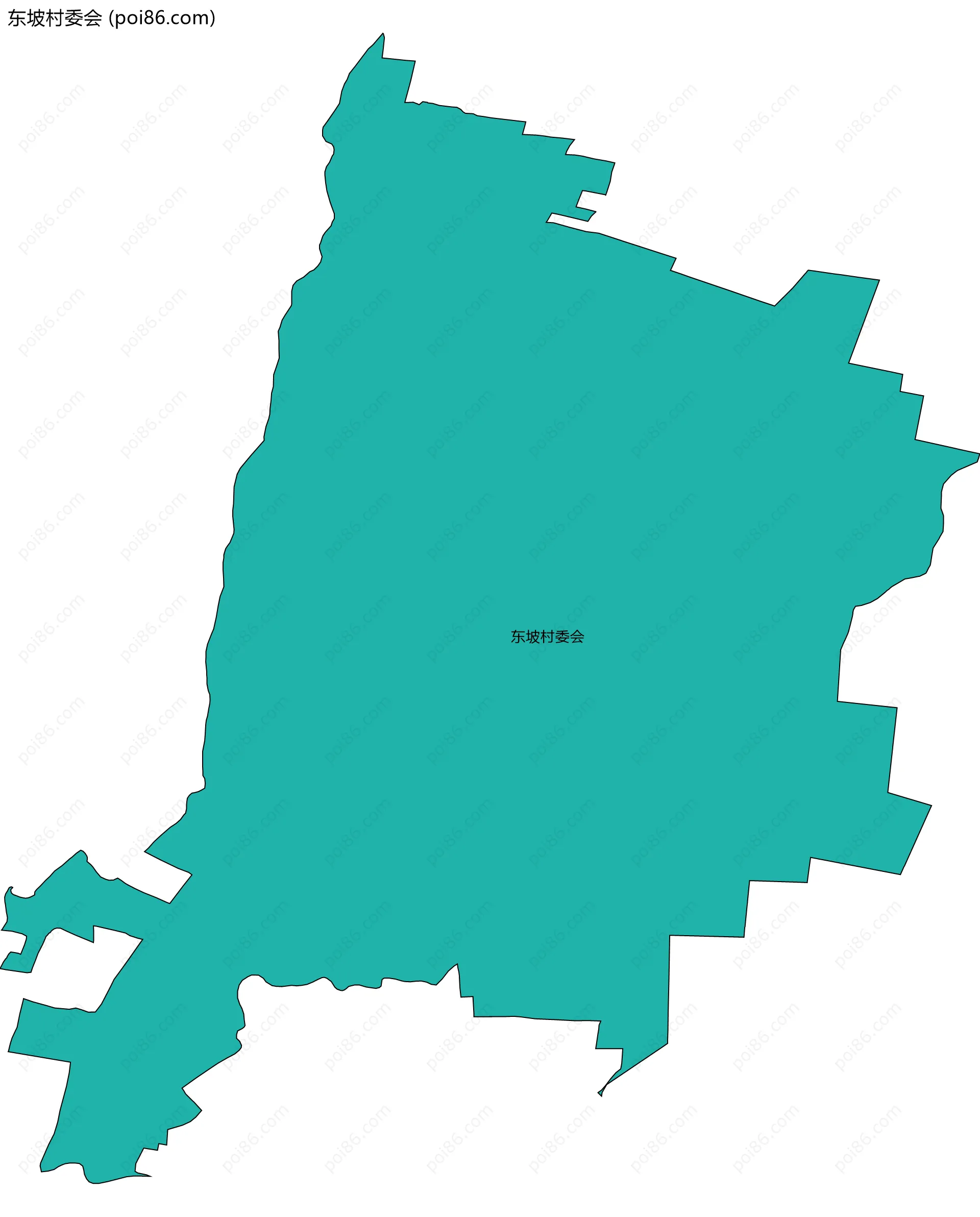 东坡村委会边界地图