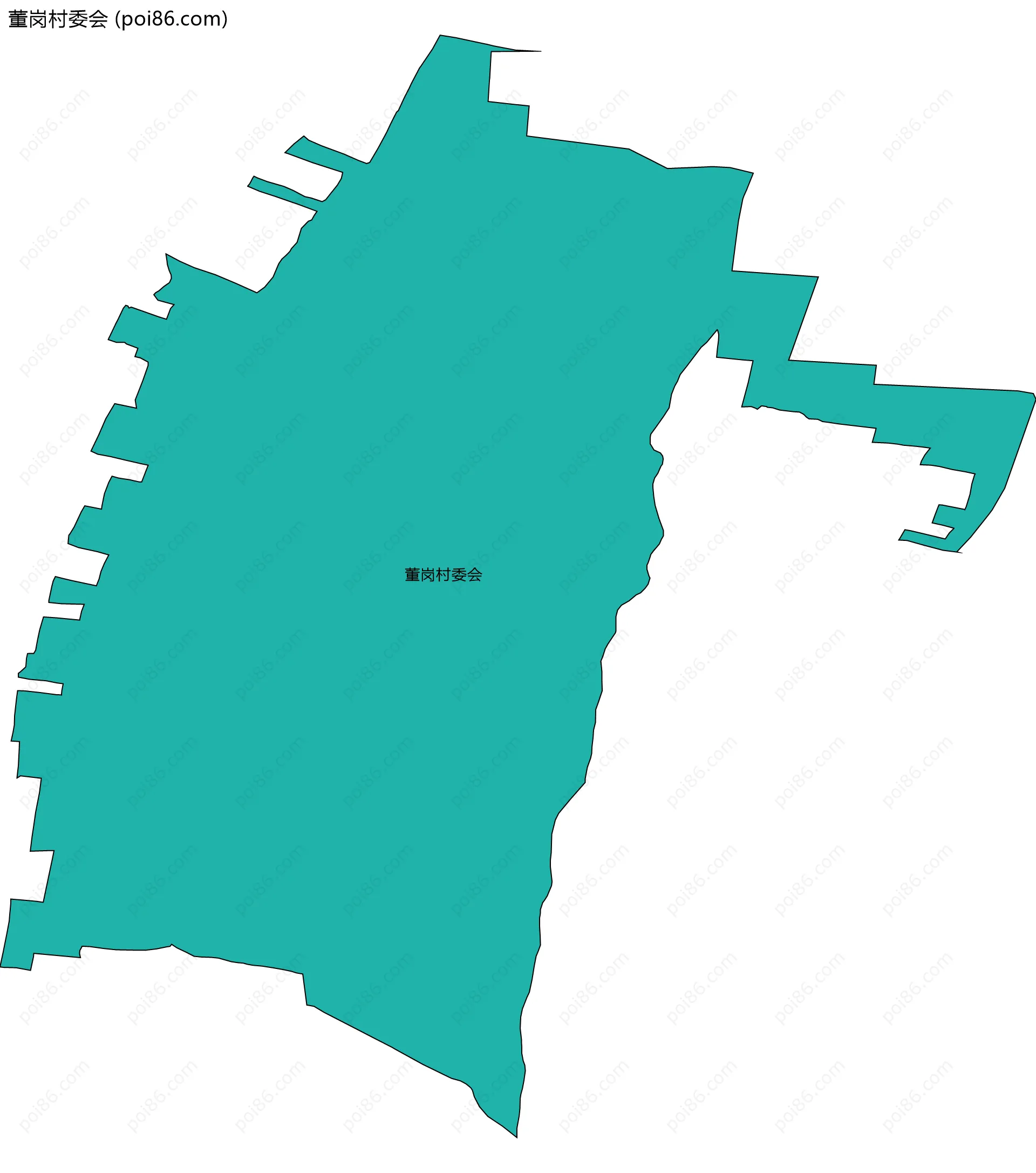 董岗村委会边界地图