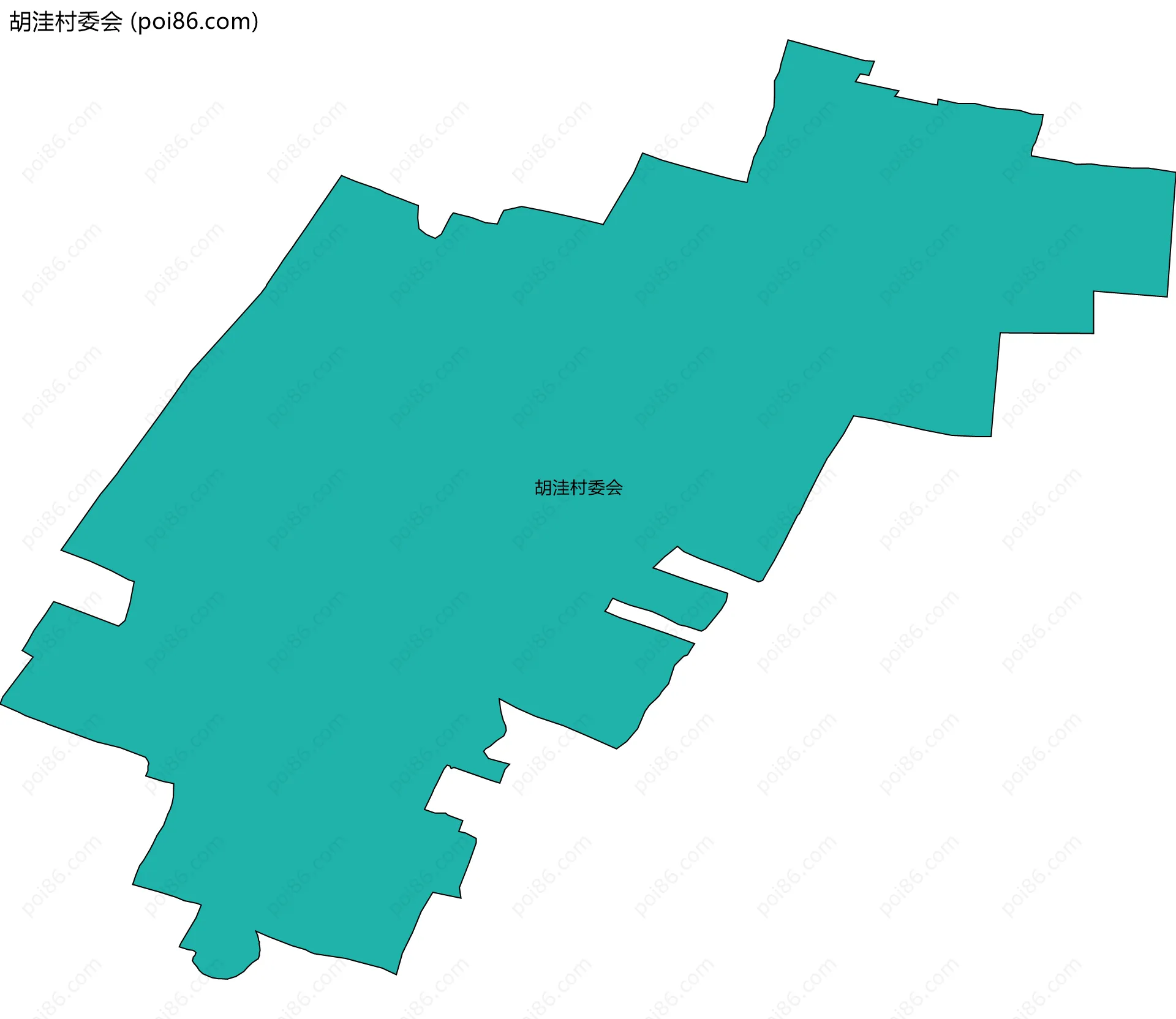 胡洼村委会边界地图