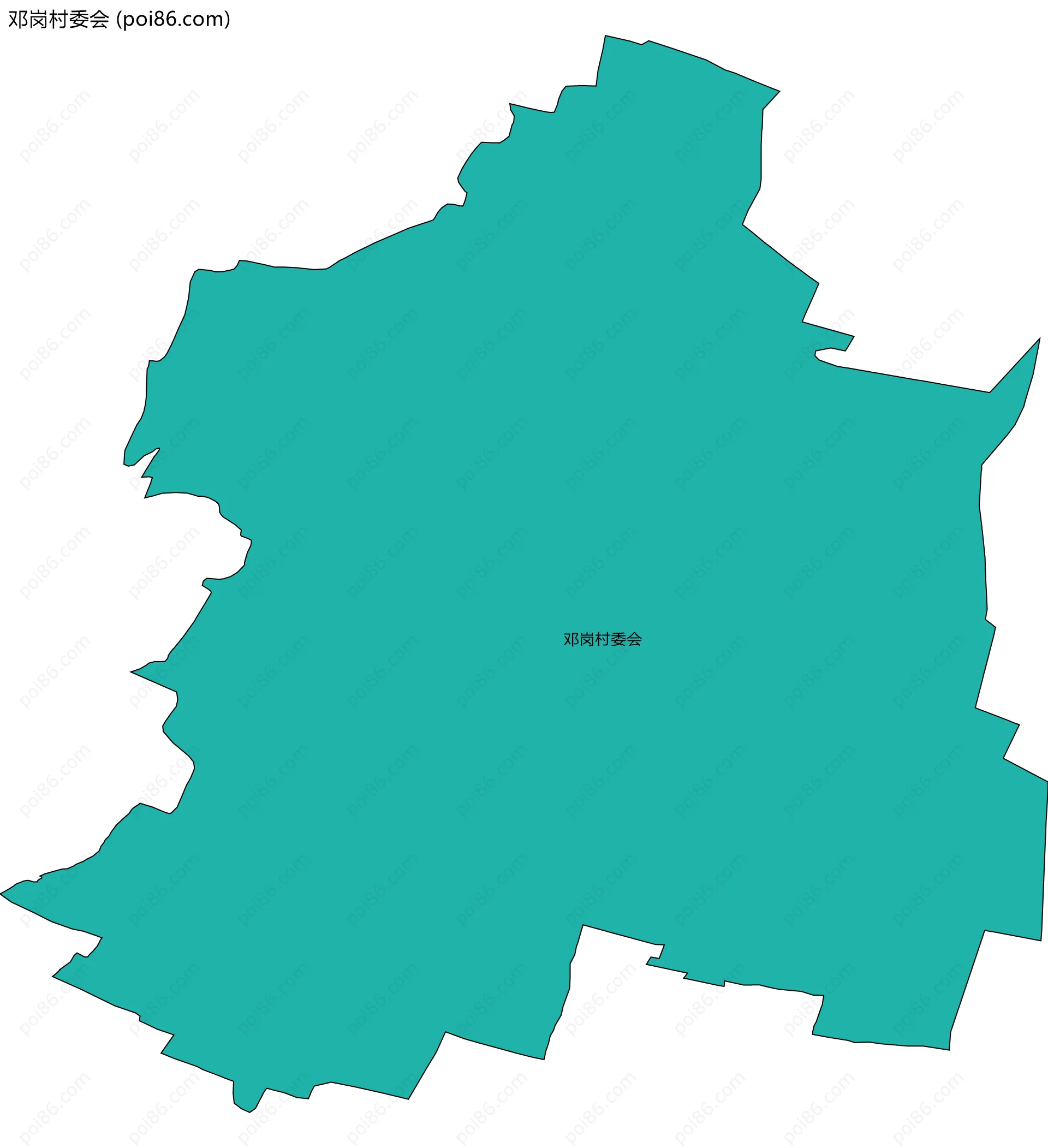 邓岗村委会边界地图