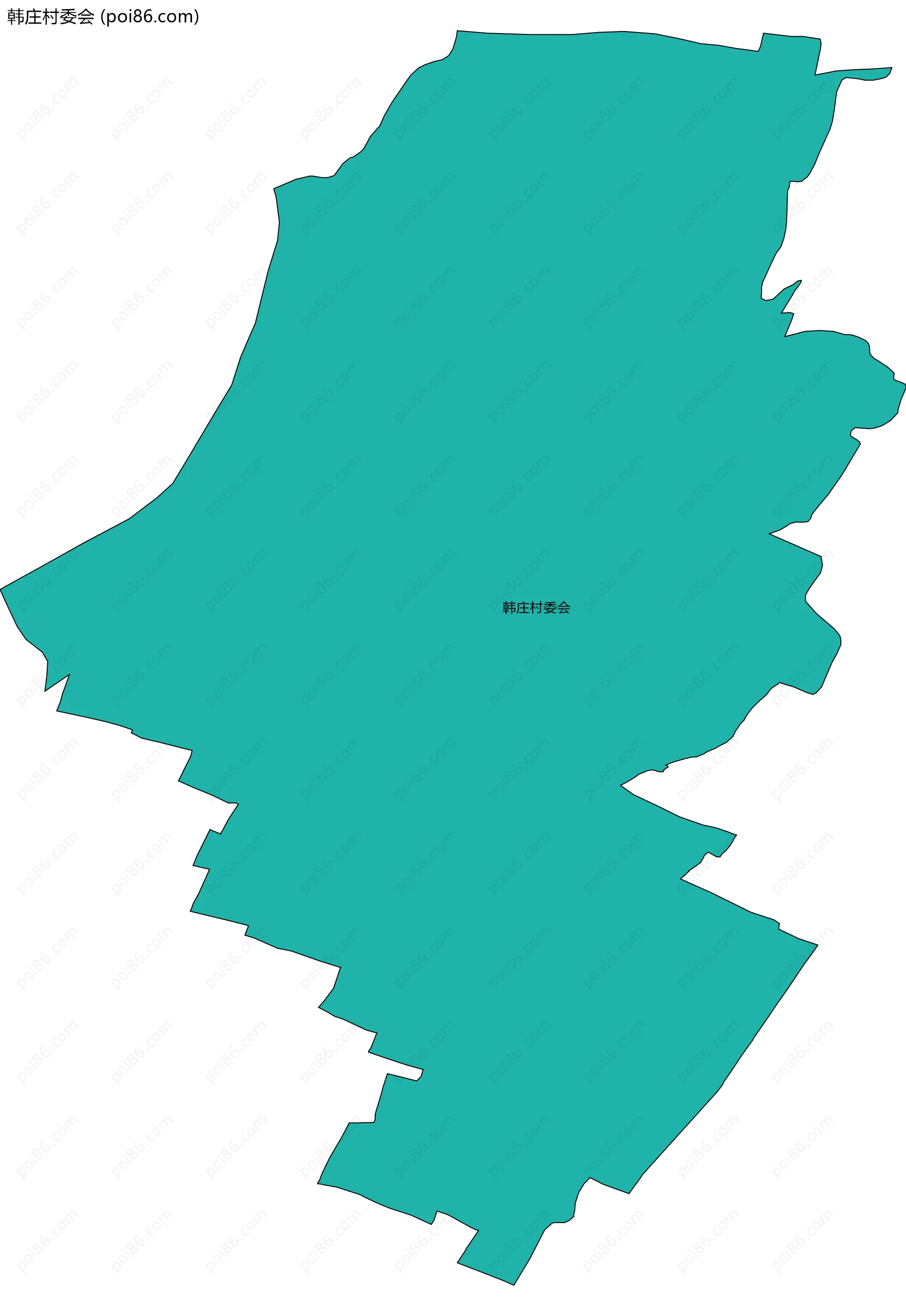 韩庄村委会边界地图