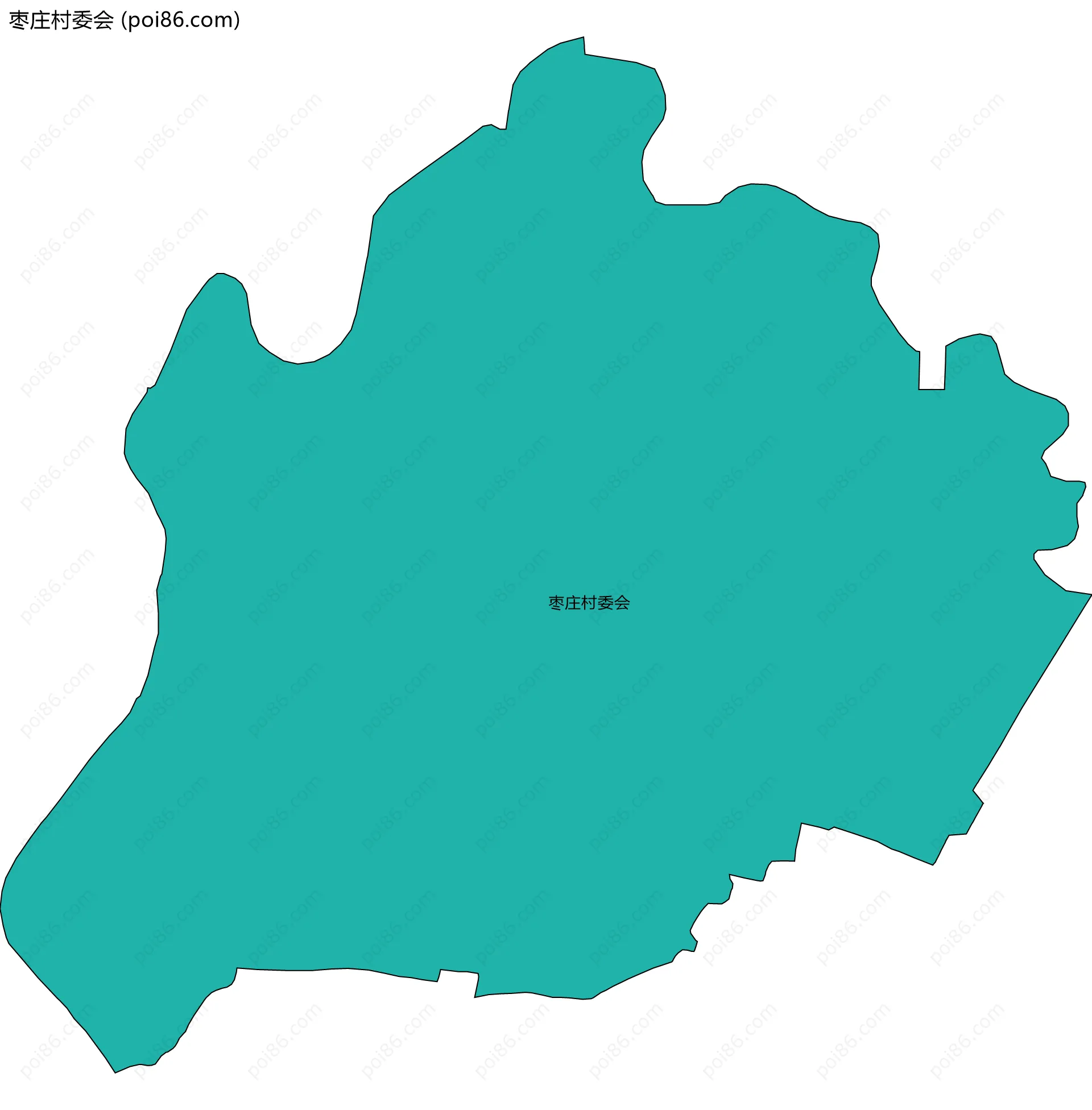 枣庄村委会边界地图