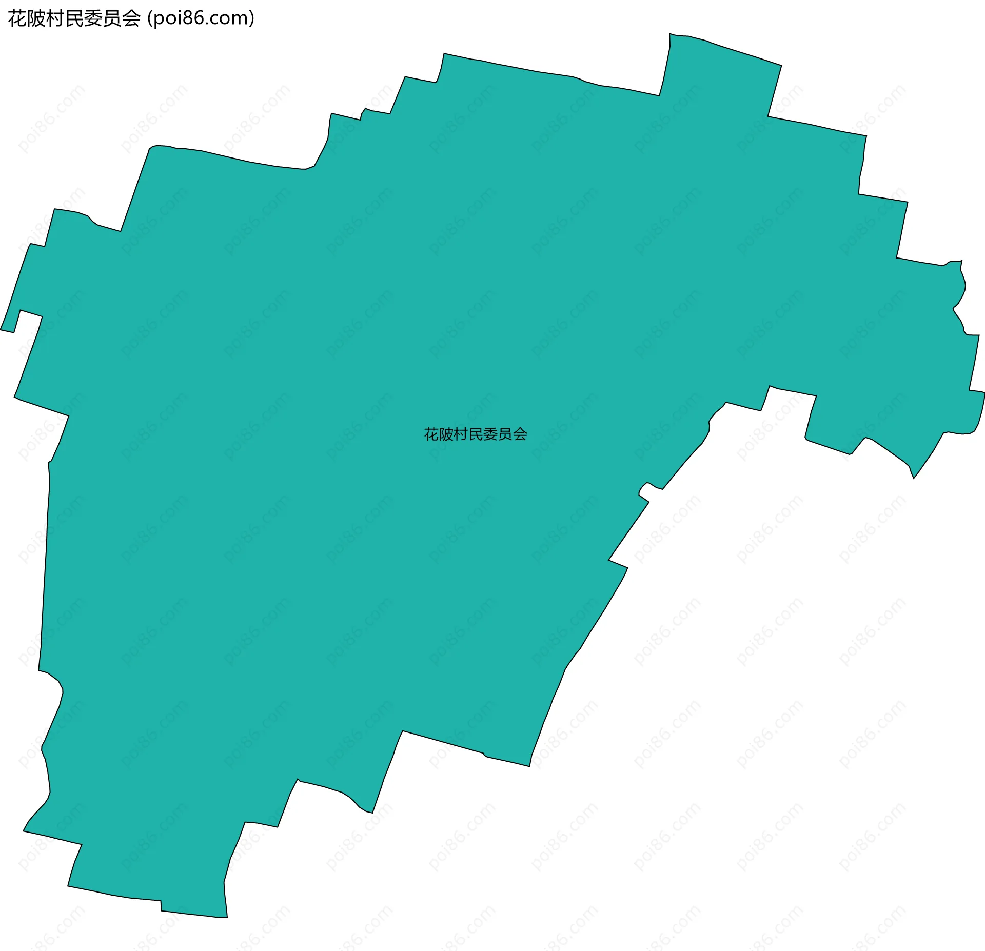 花陂村民委员会边界地图