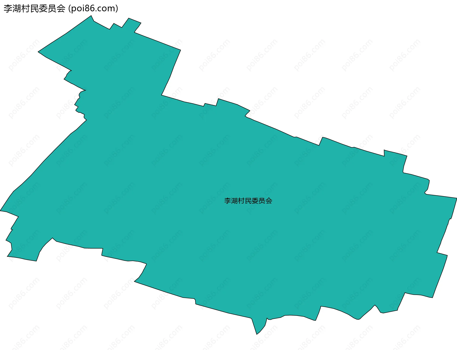 李湖村民委员会边界地图