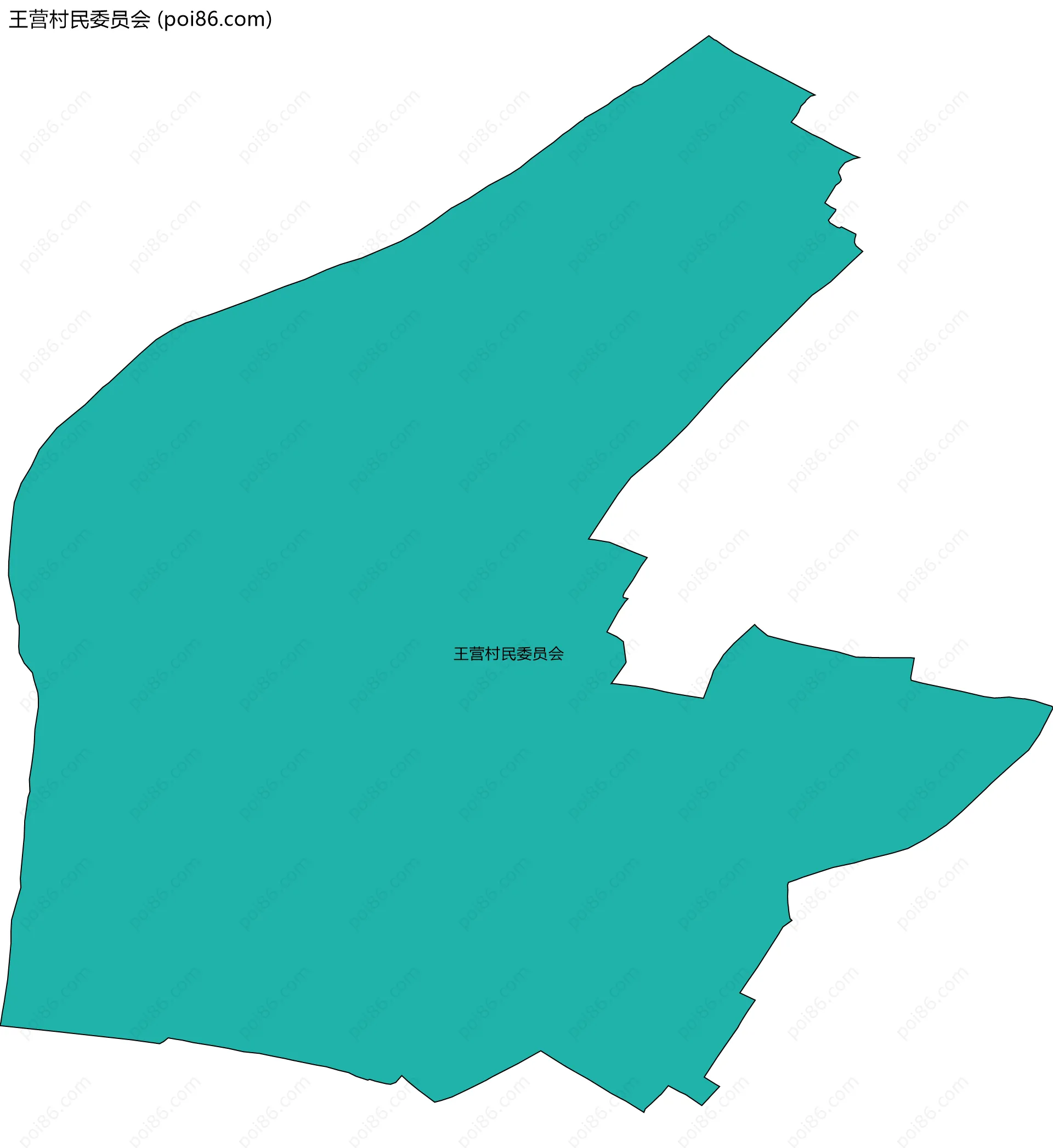 王营村民委员会边界地图