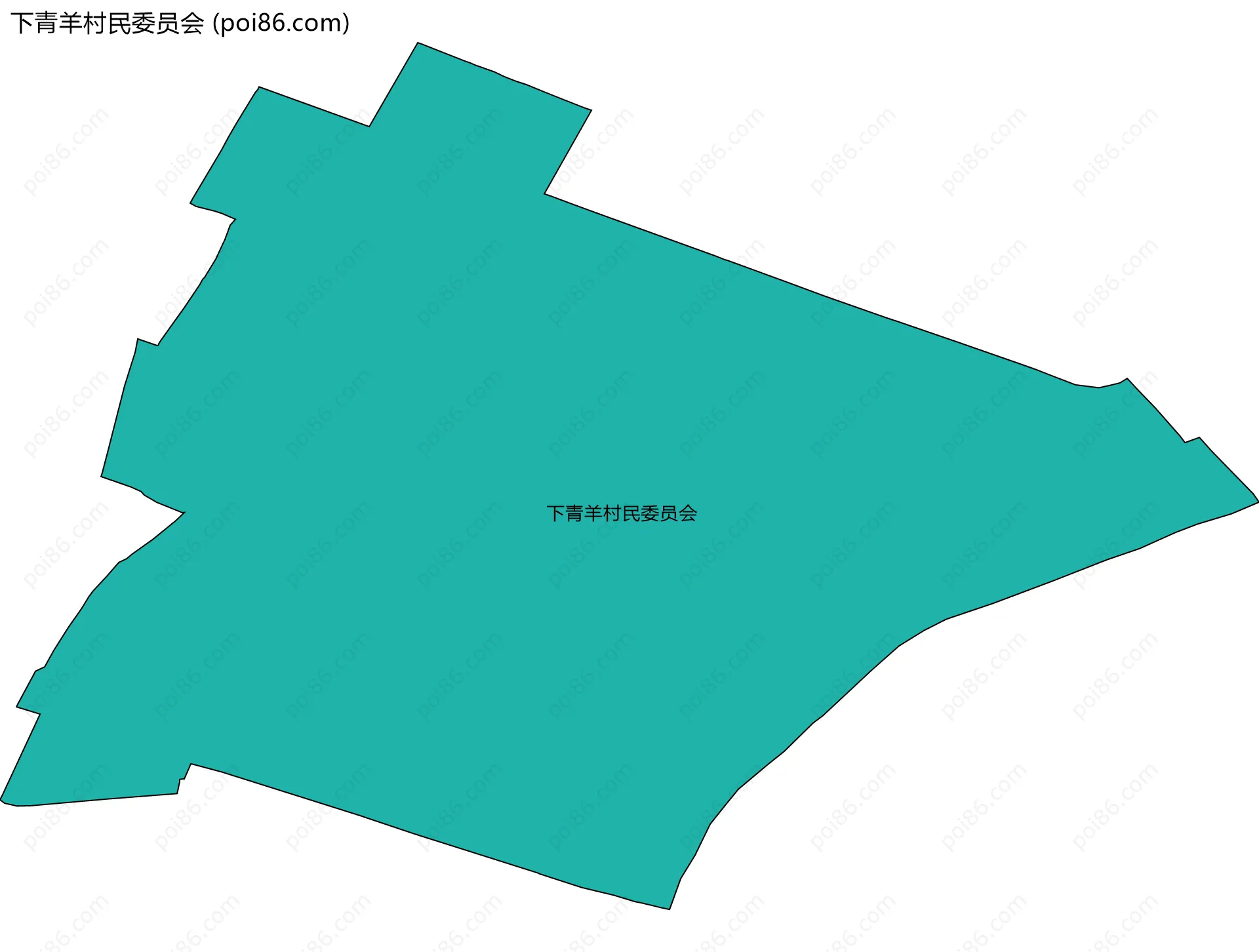 下青羊村民委员会边界地图