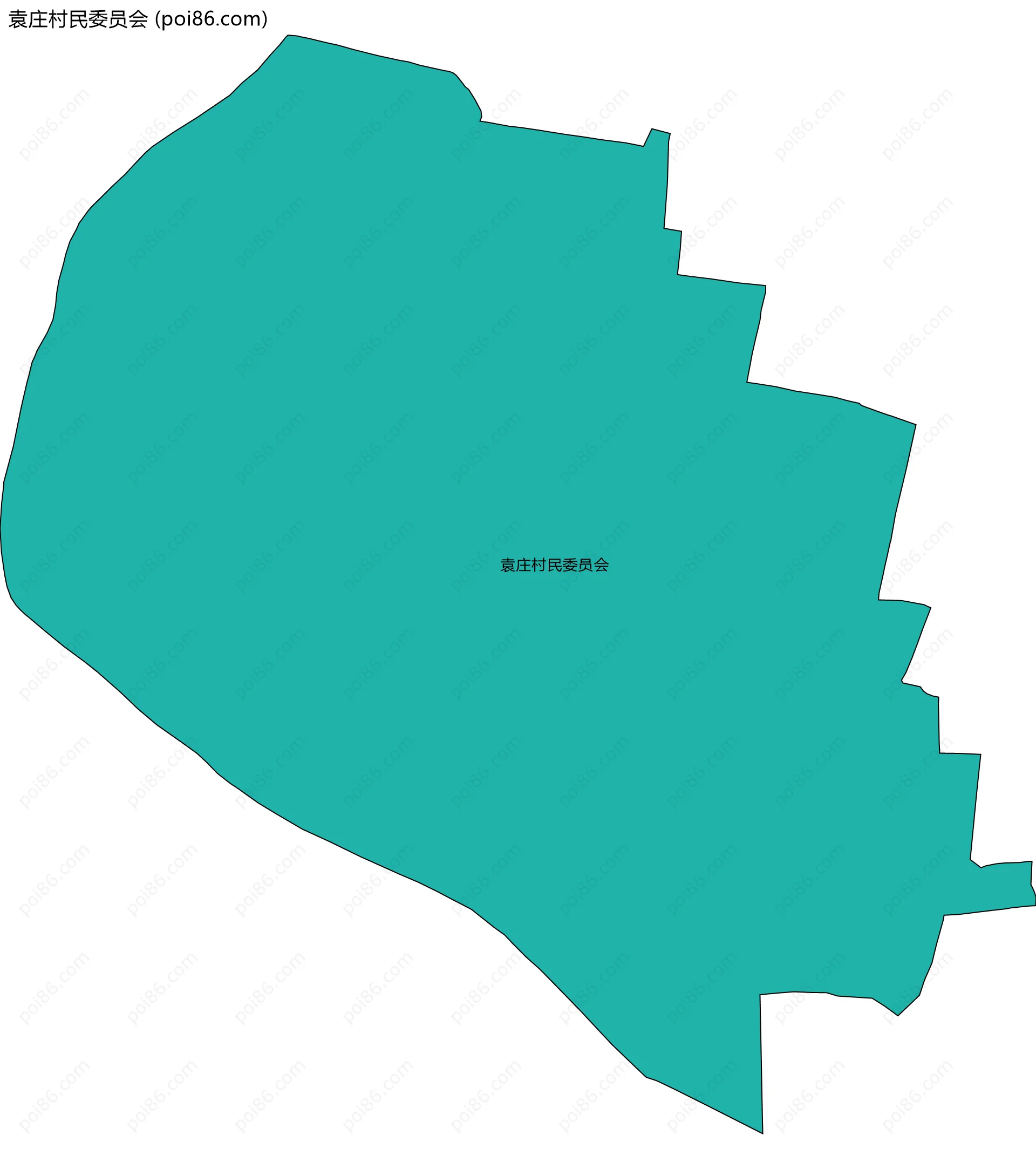 袁庄村民委员会边界地图