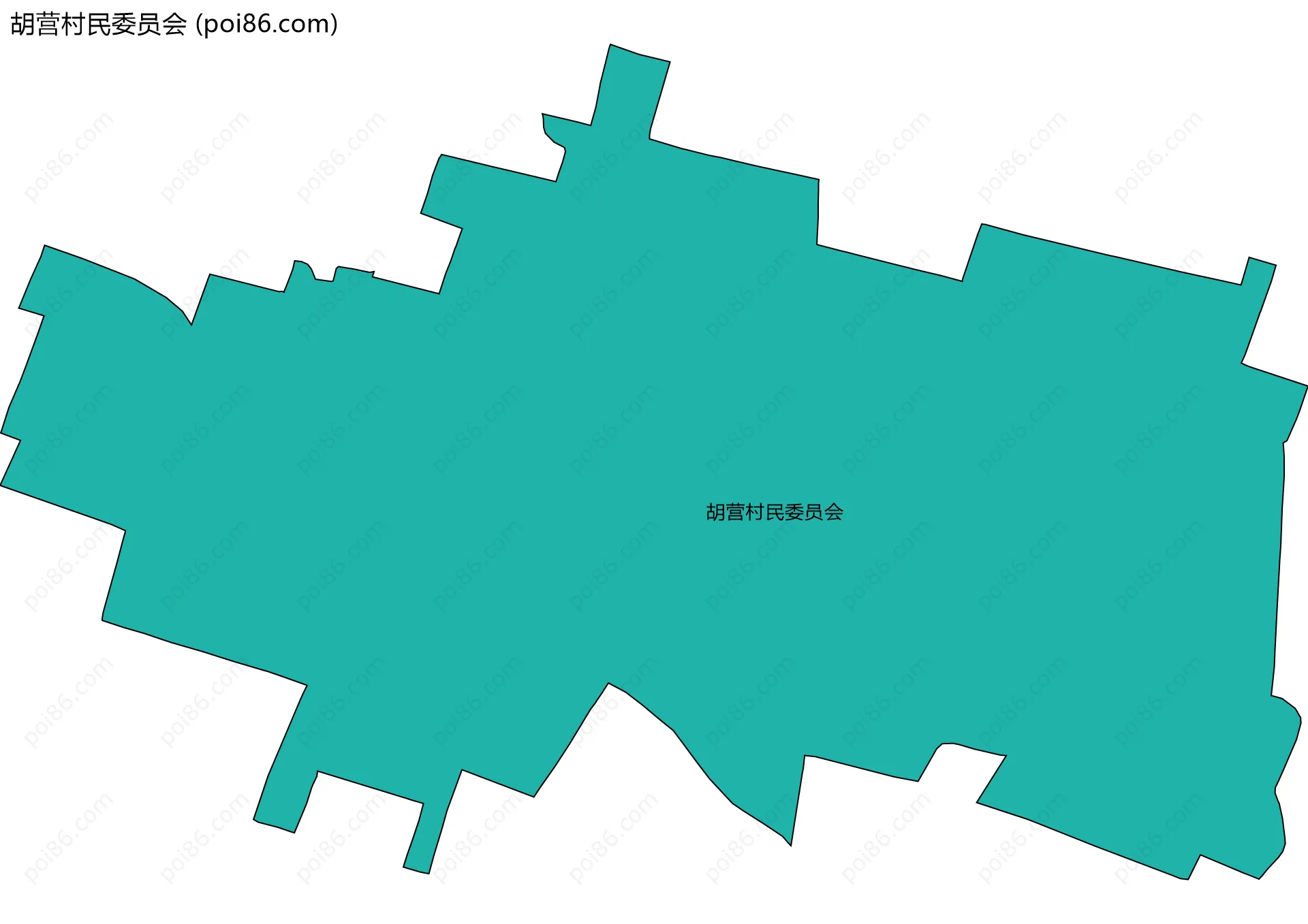 胡营村民委员会边界地图