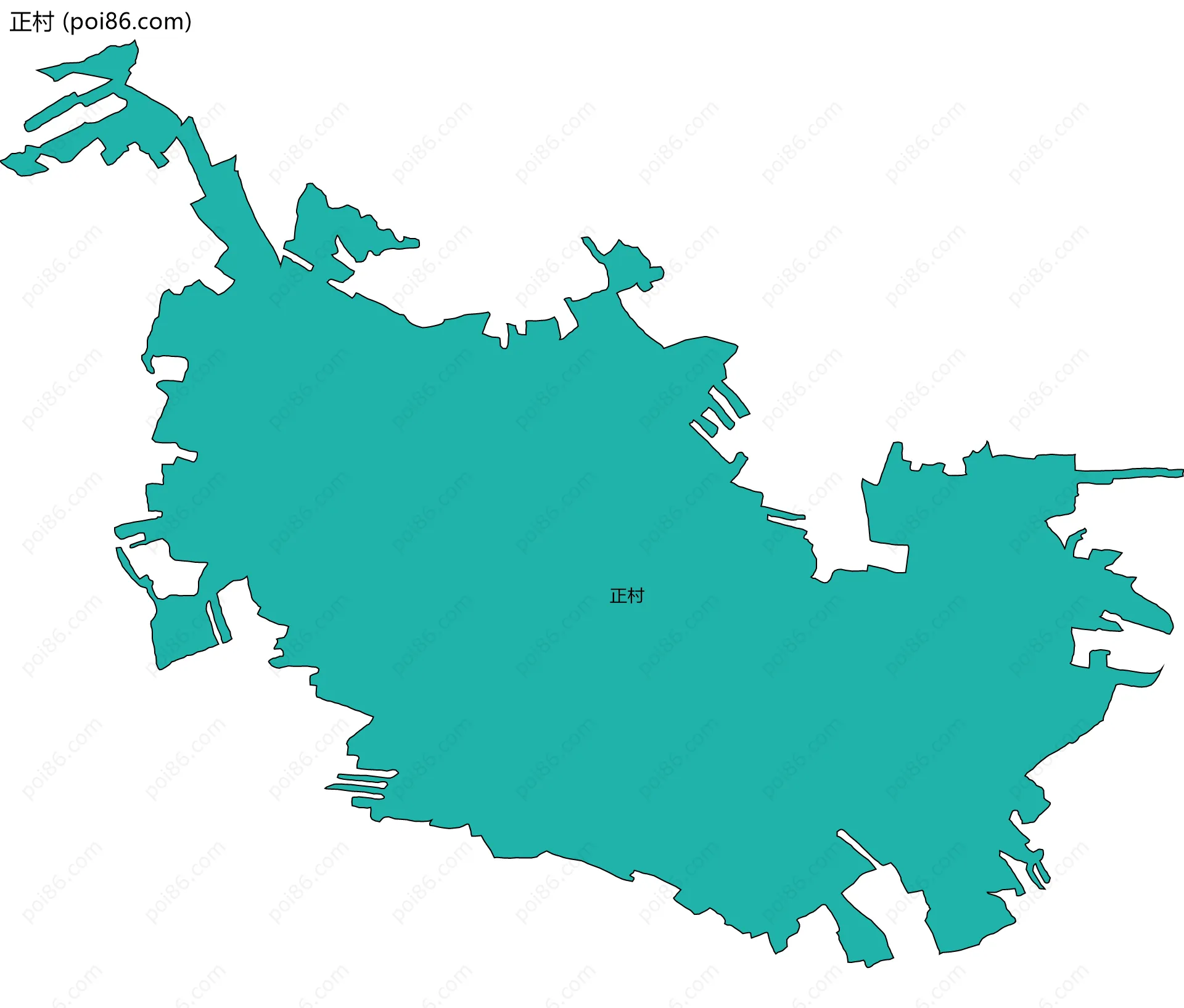 正村边界地图