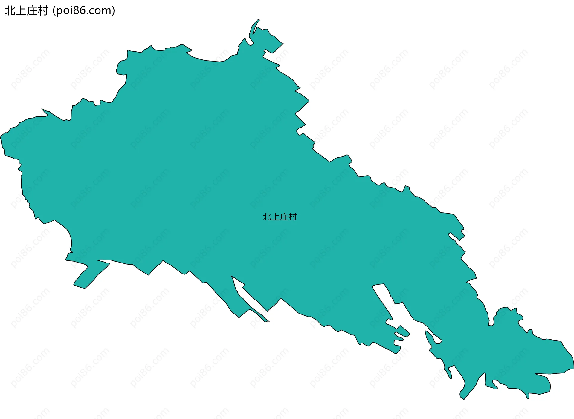 北上庄村边界地图