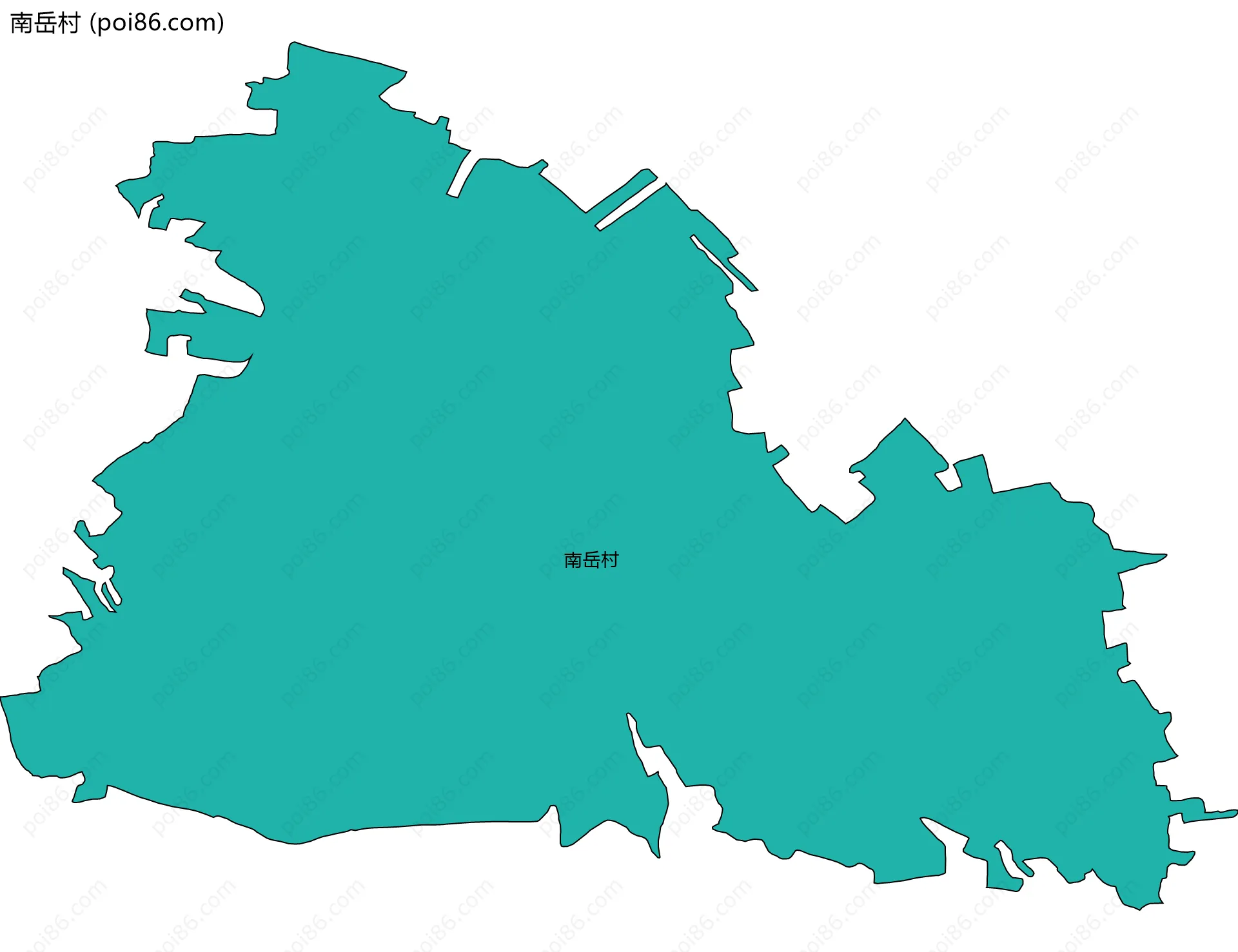 南岳村边界地图