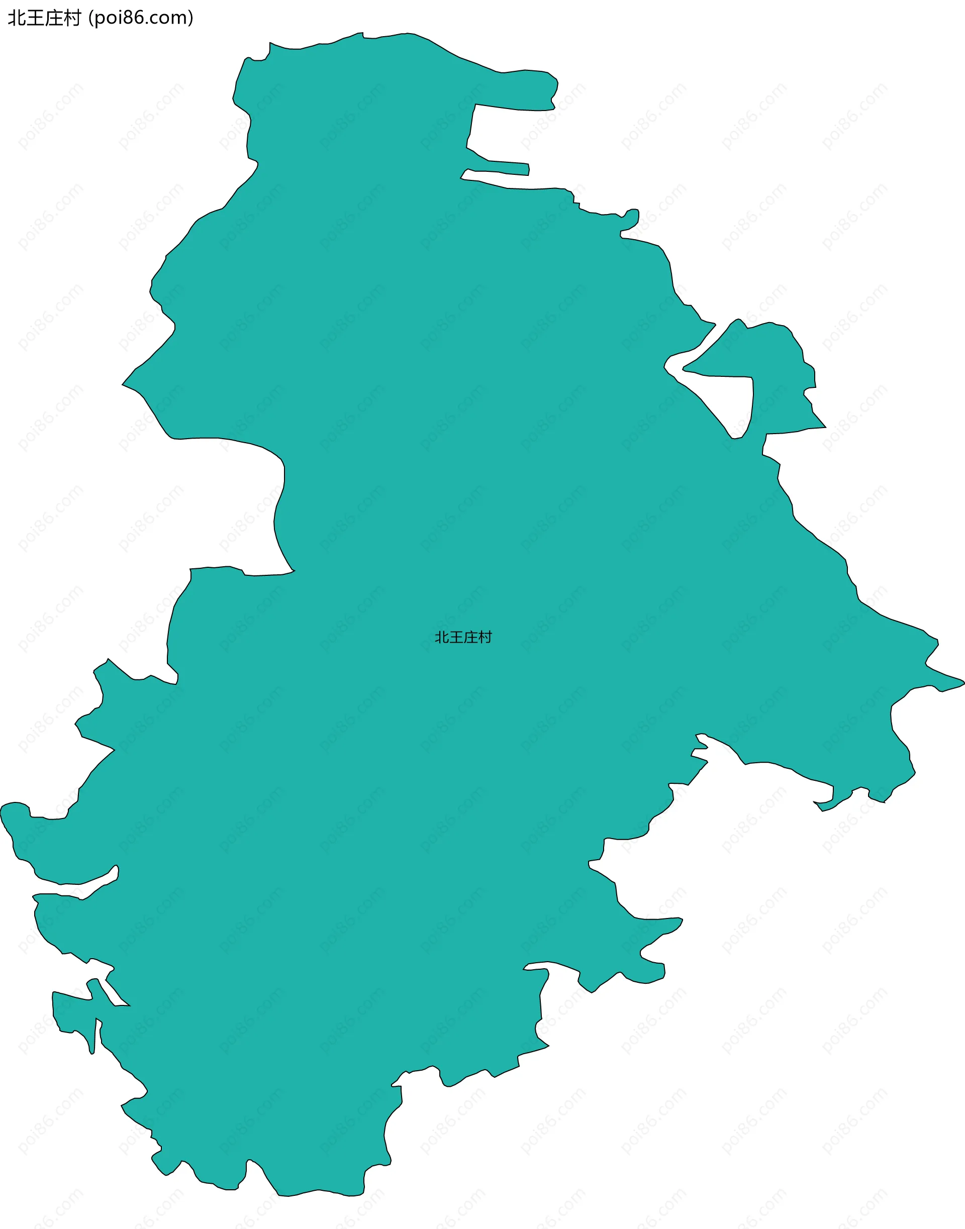 北王庄村边界地图