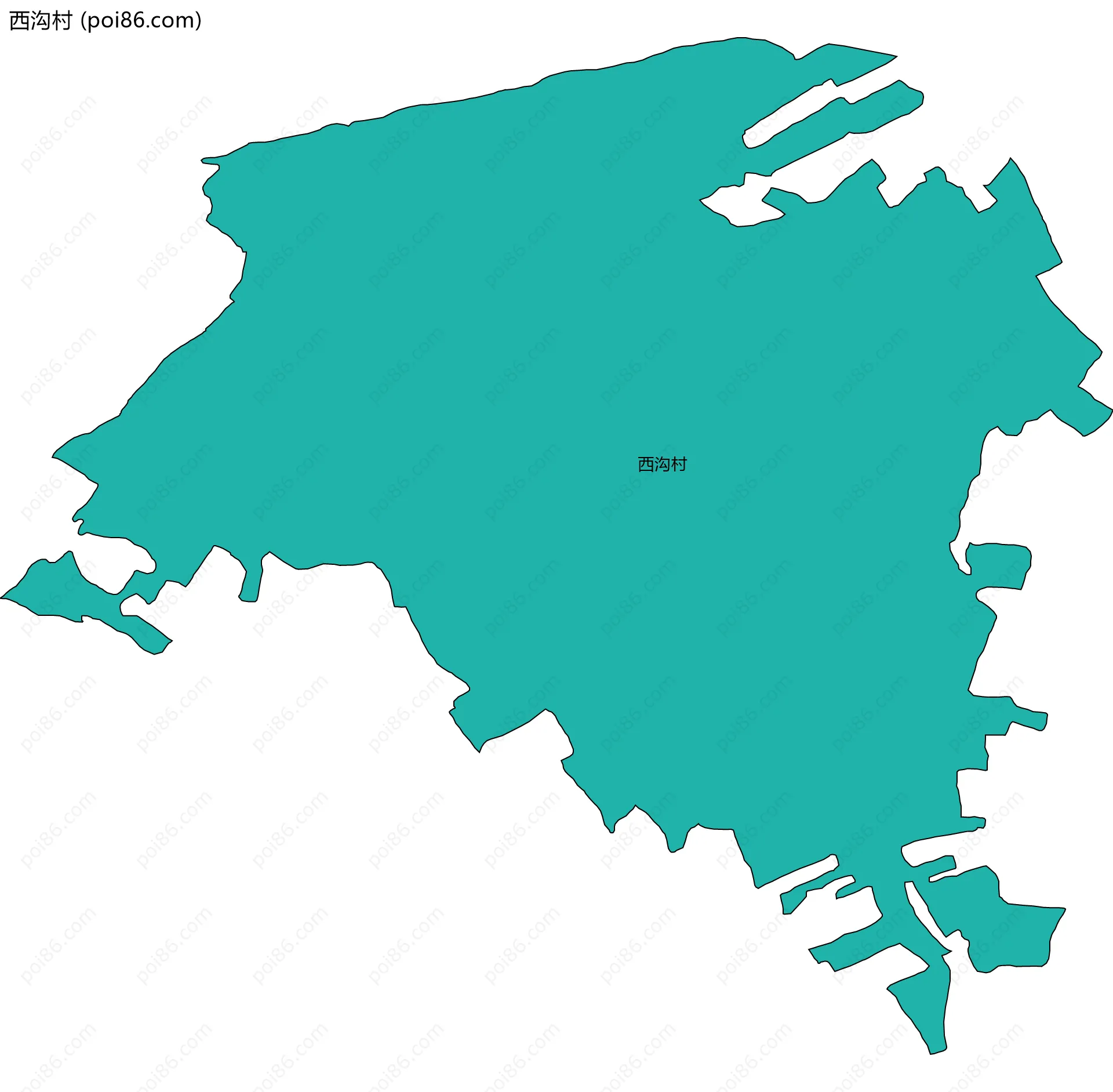 西沟村边界地图