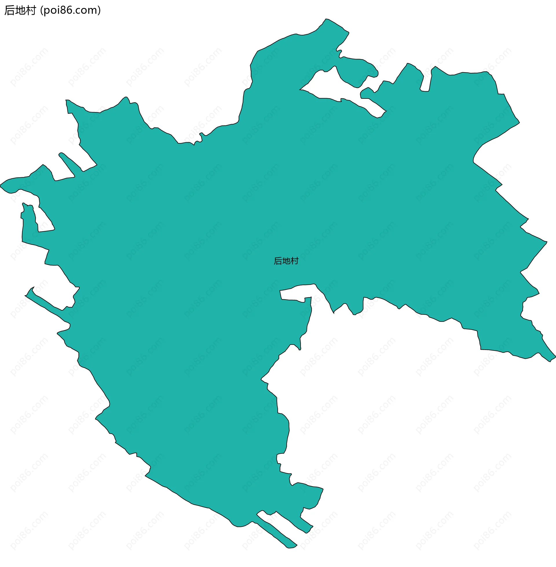 后地村边界地图