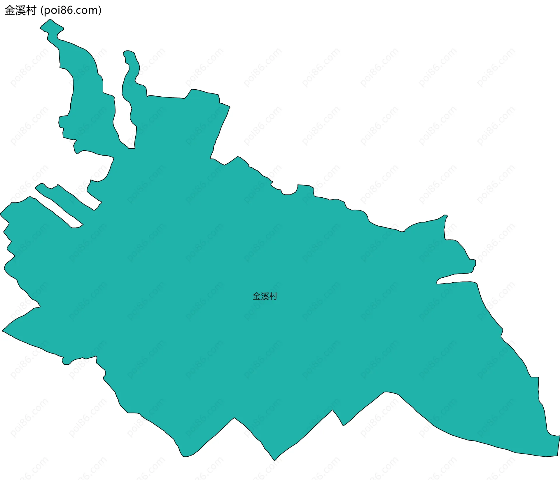 金溪村边界地图