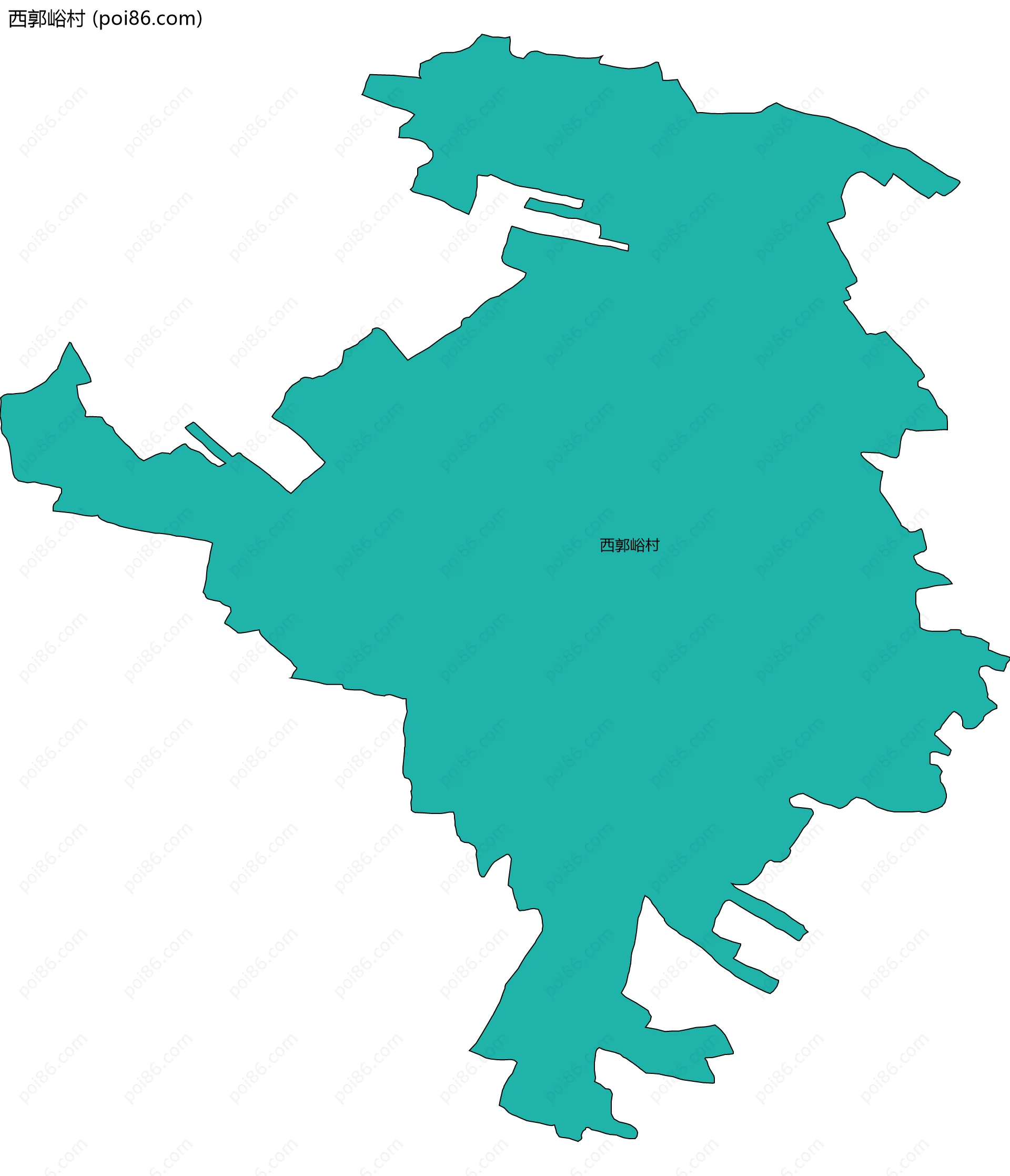 西郭峪村边界地图