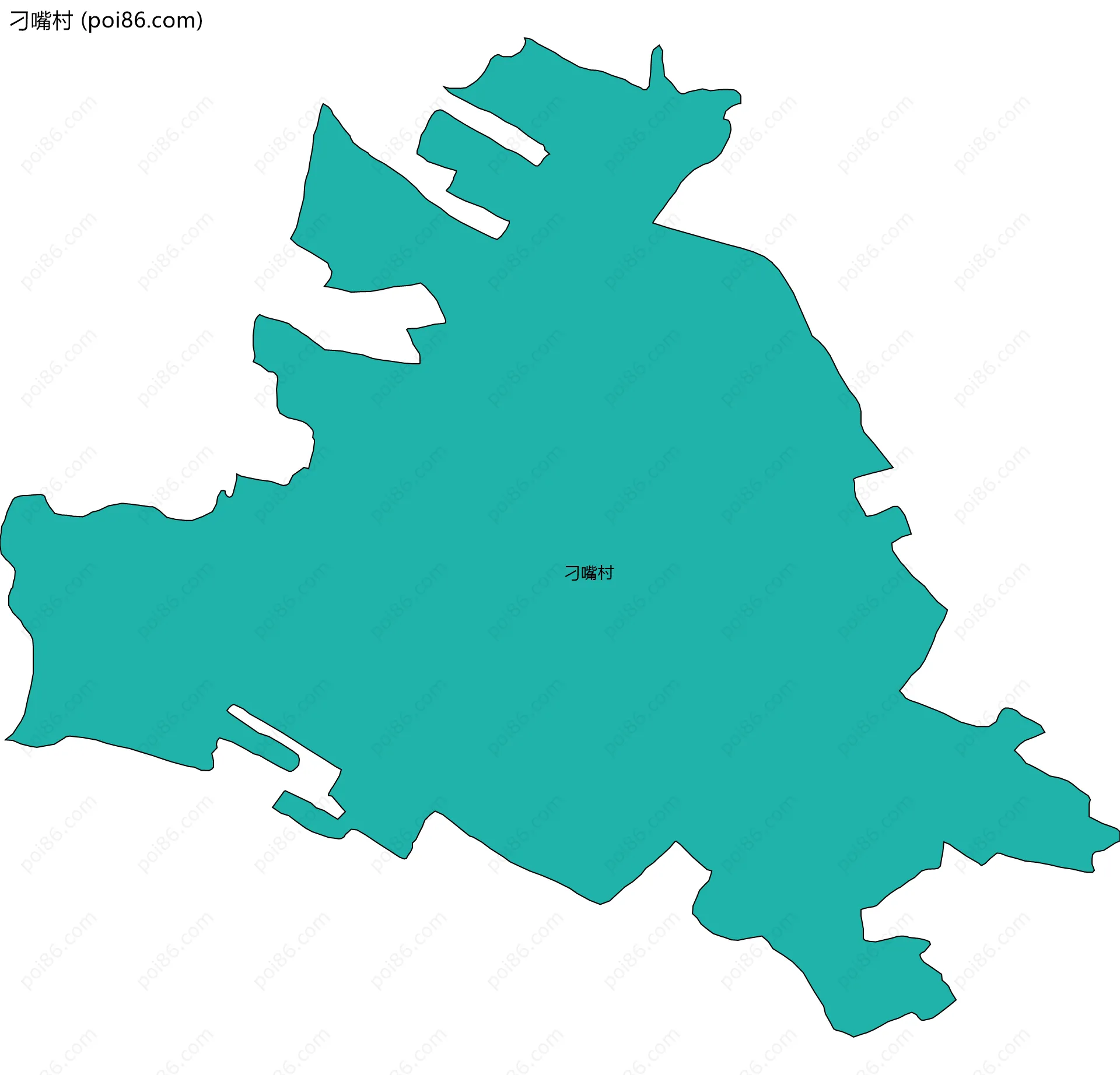 刁嘴村边界地图