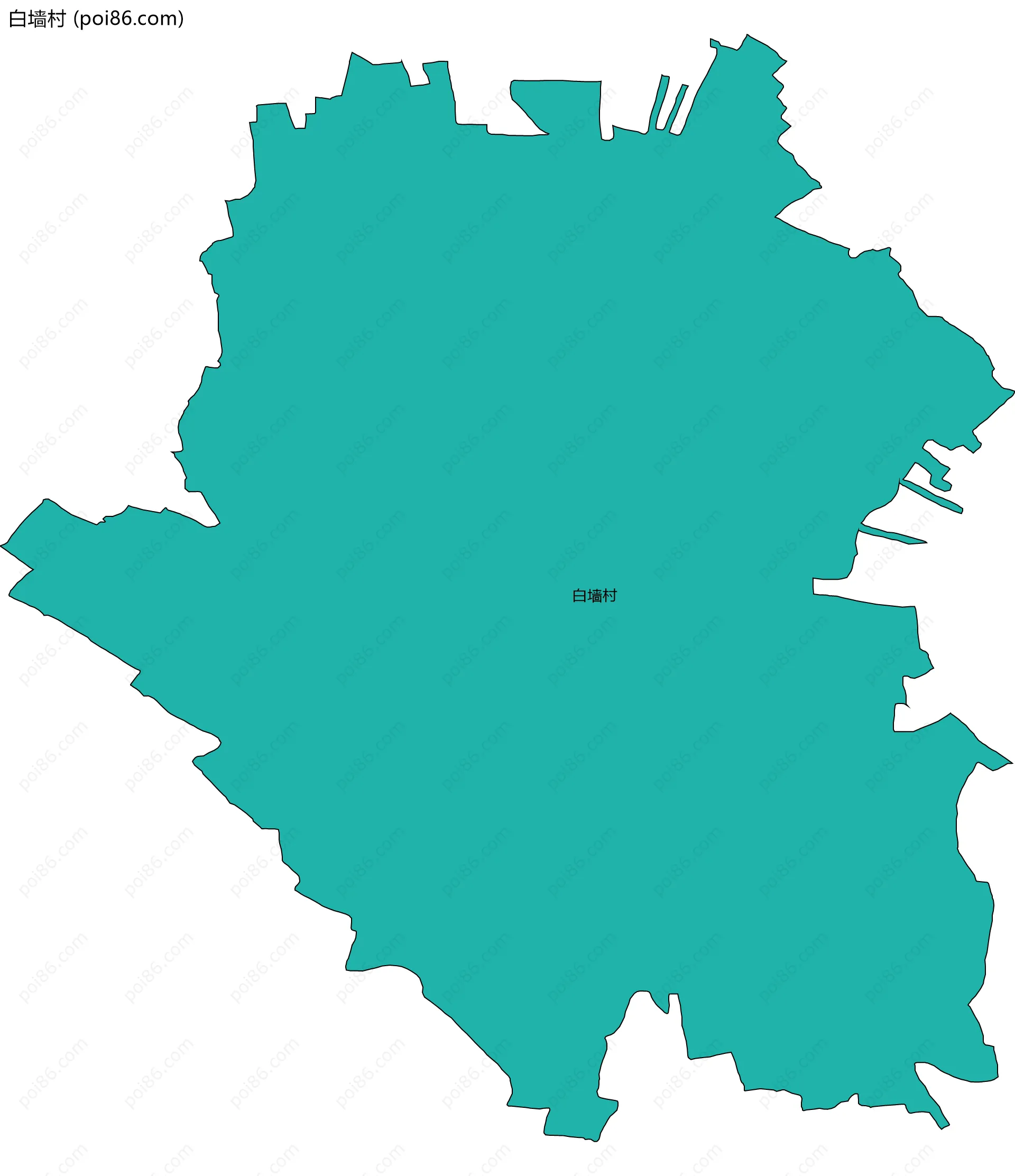 白墙村边界地图