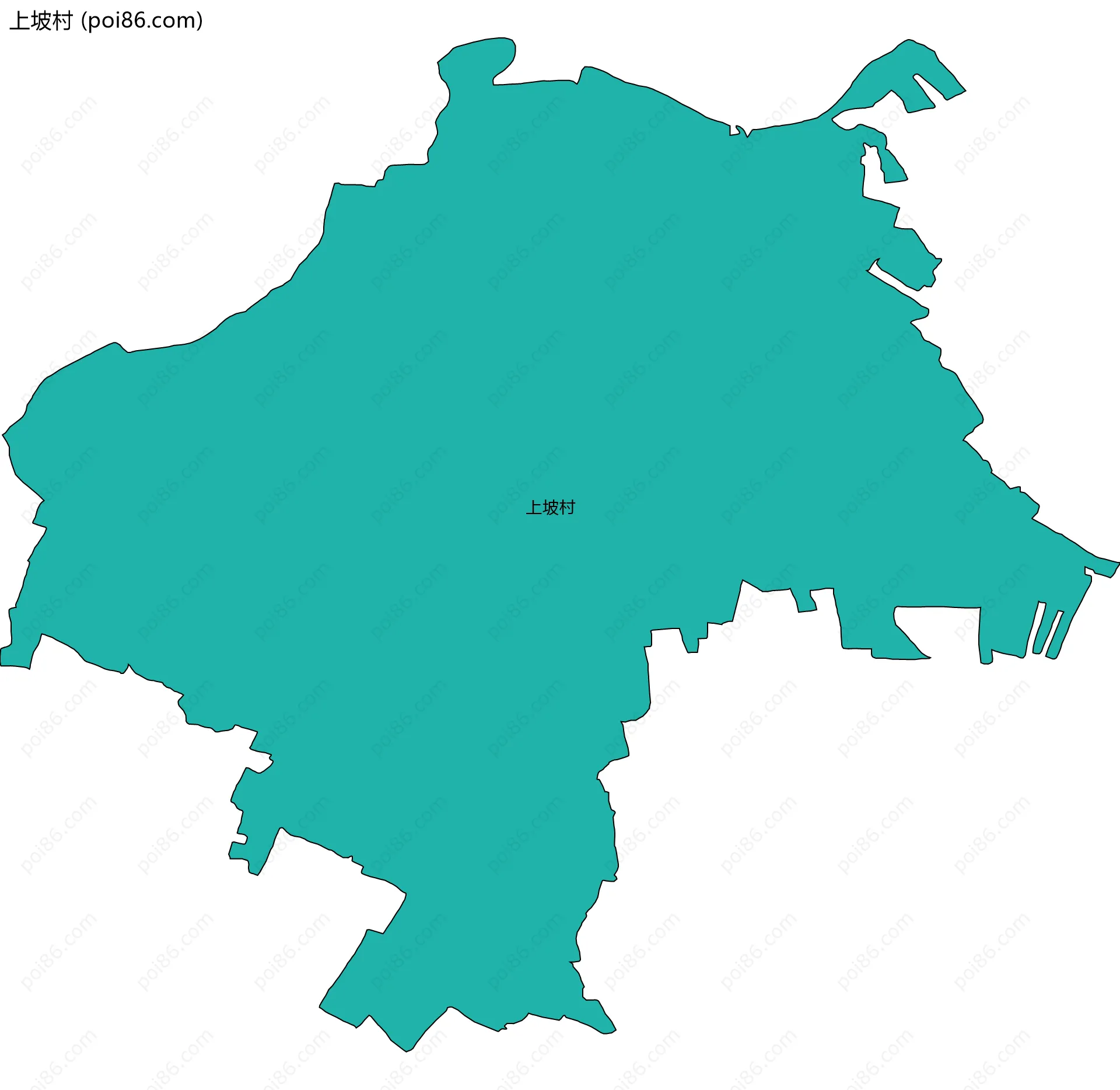 上坡村边界地图