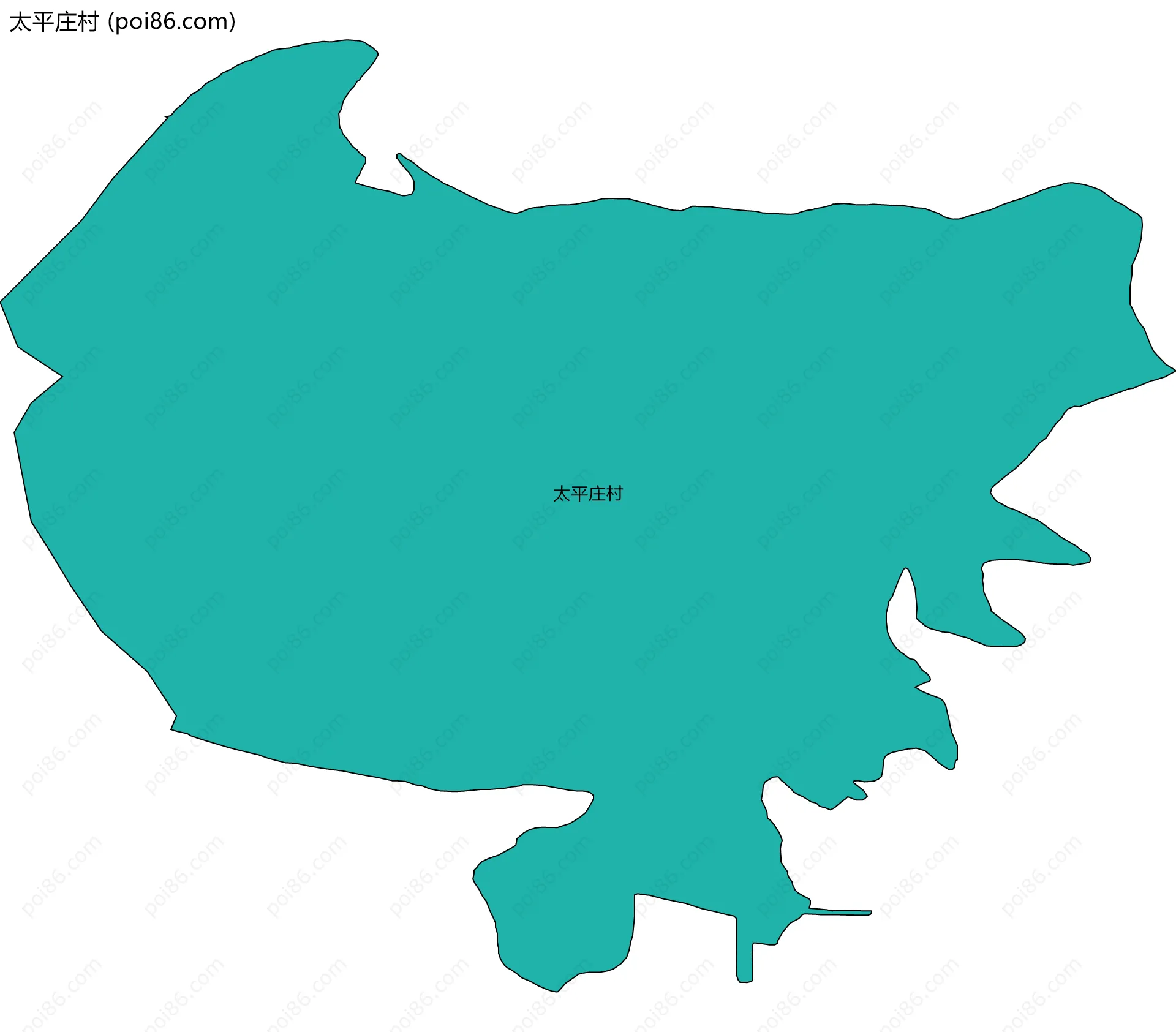 太平庄村边界地图