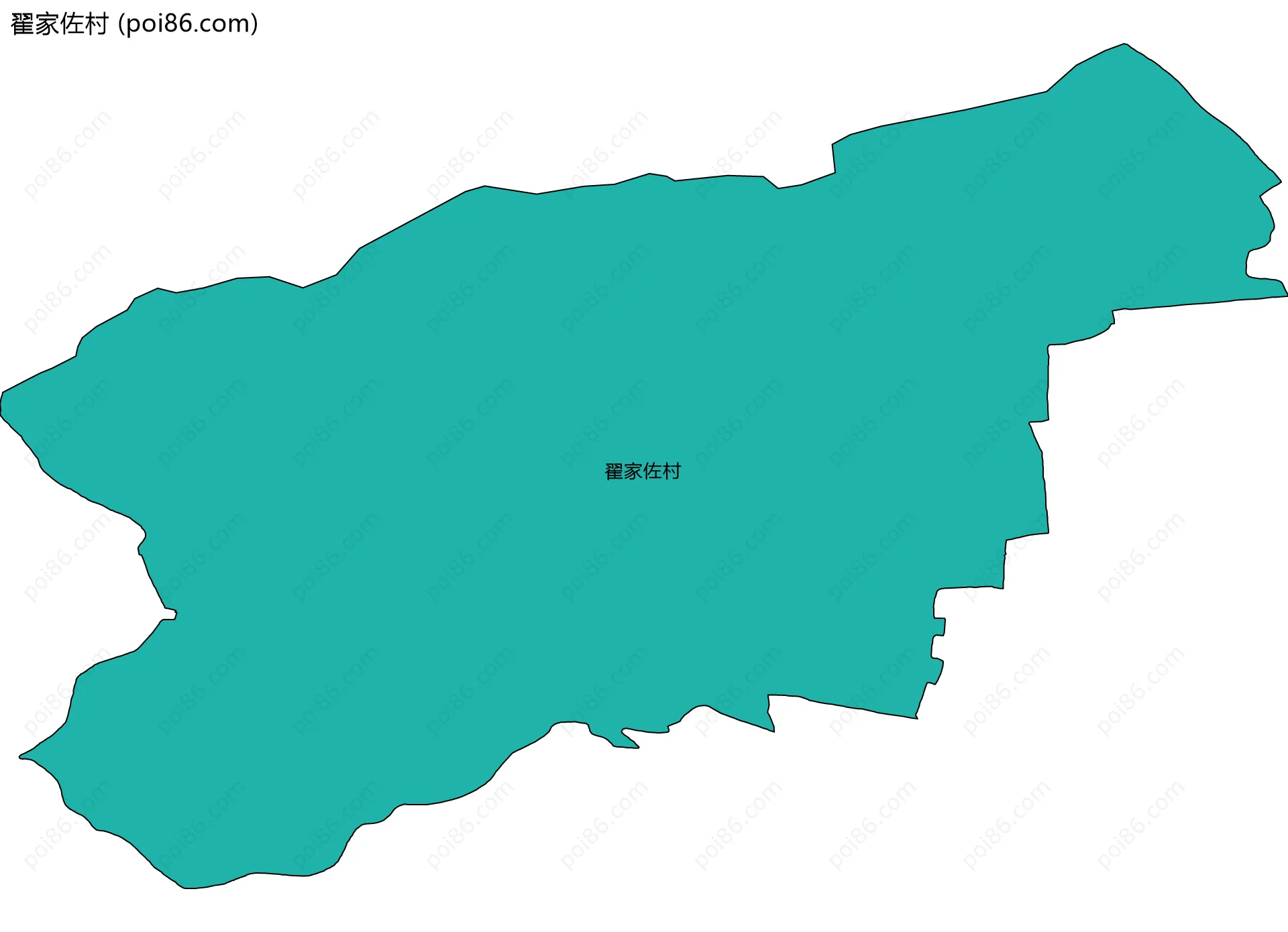 翟家佐村边界地图