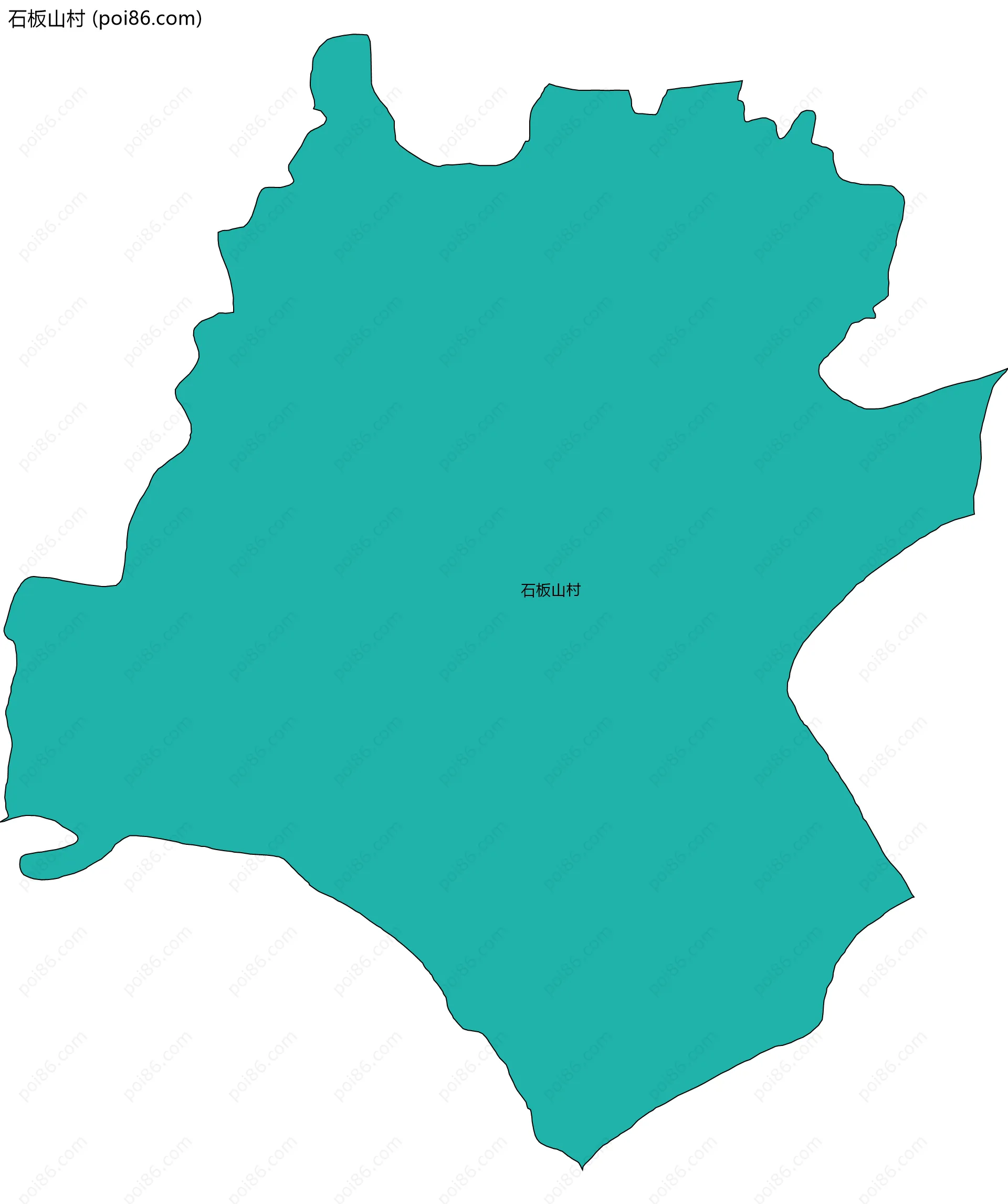 石板山村边界地图