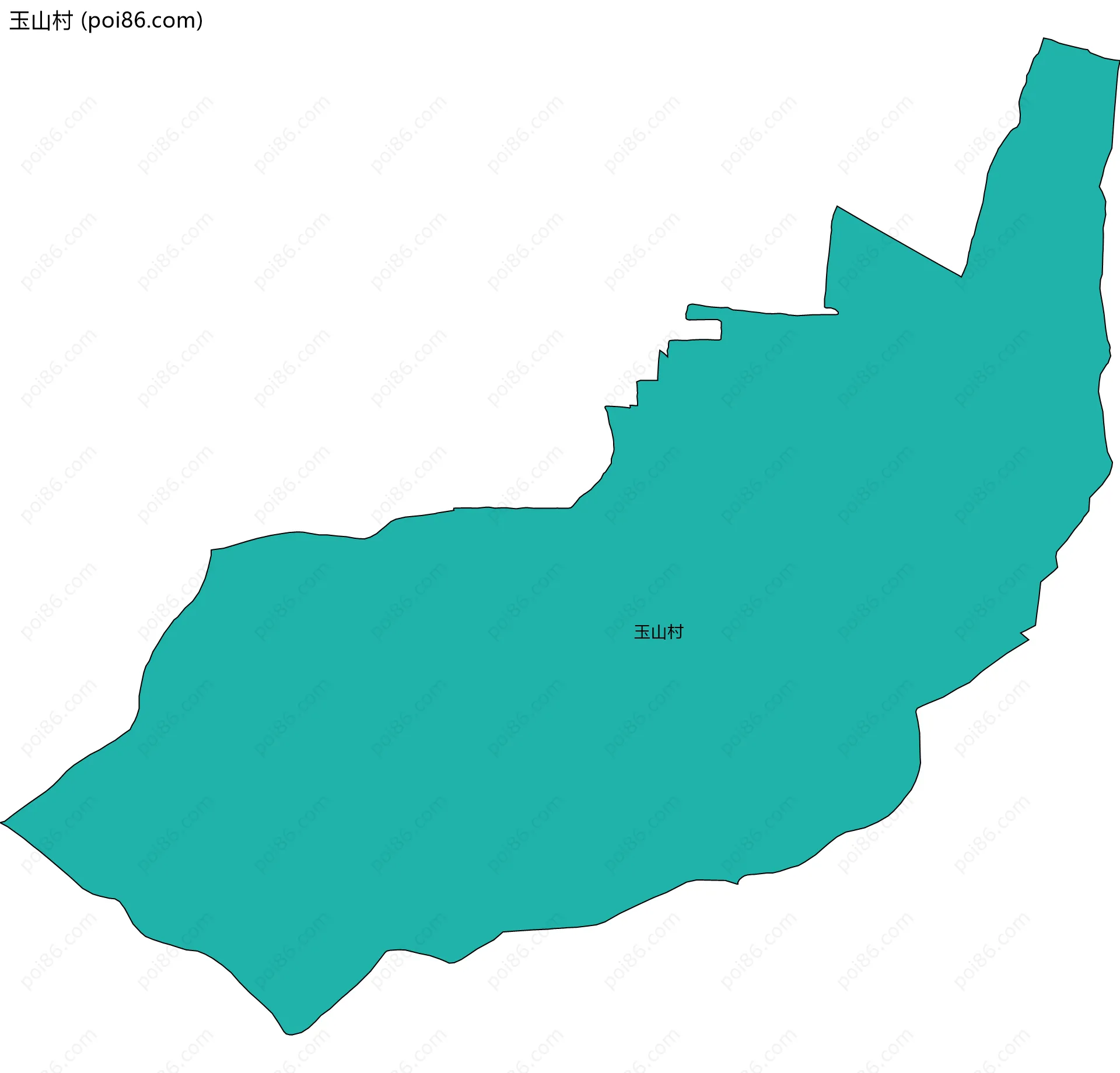 玉山村边界地图