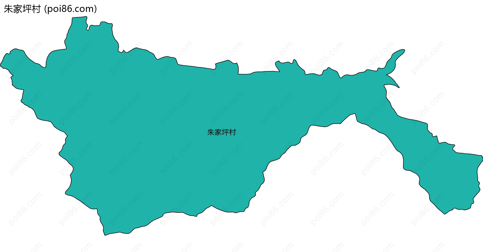 朱家坪村边界地图
