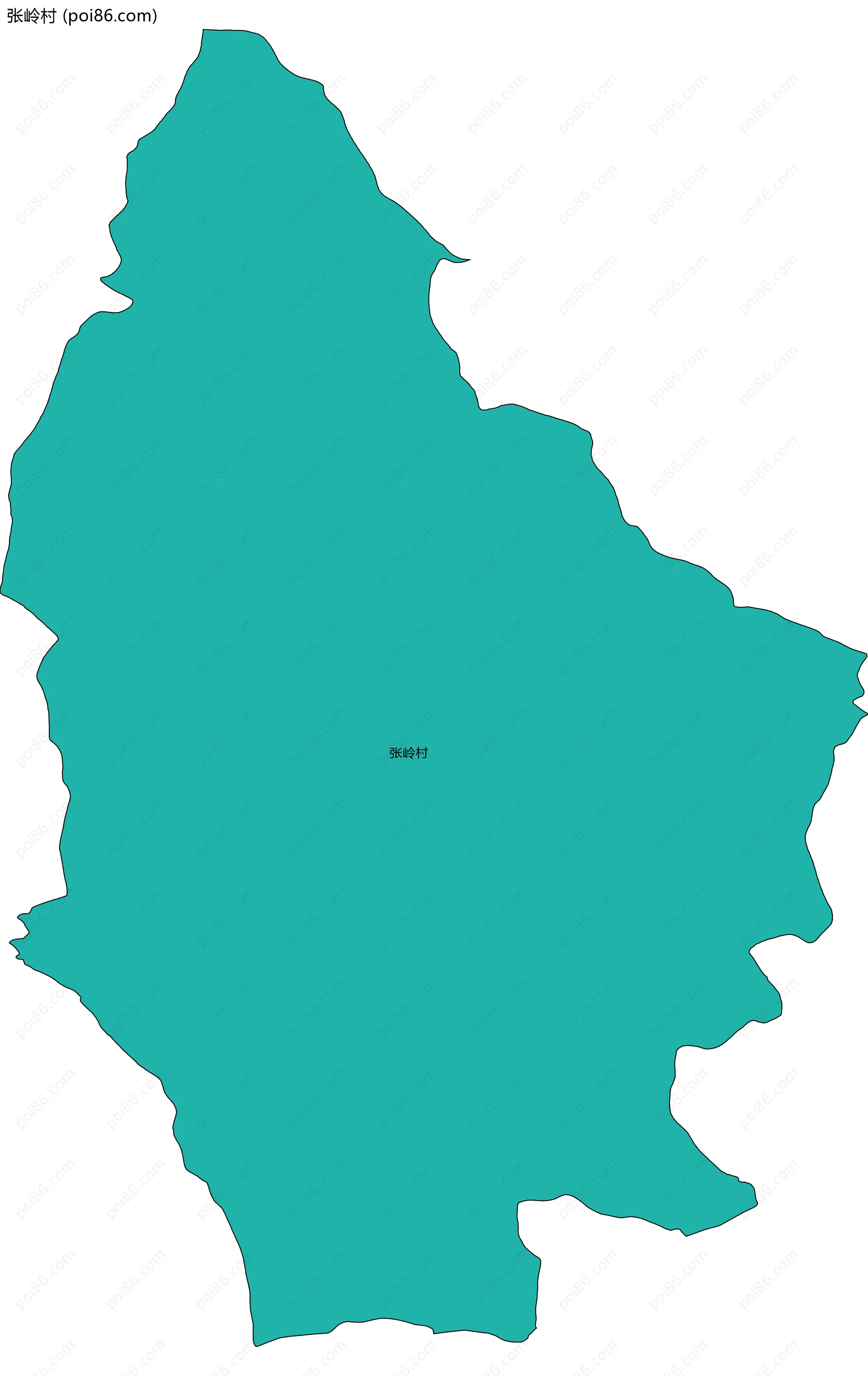张岭村边界地图