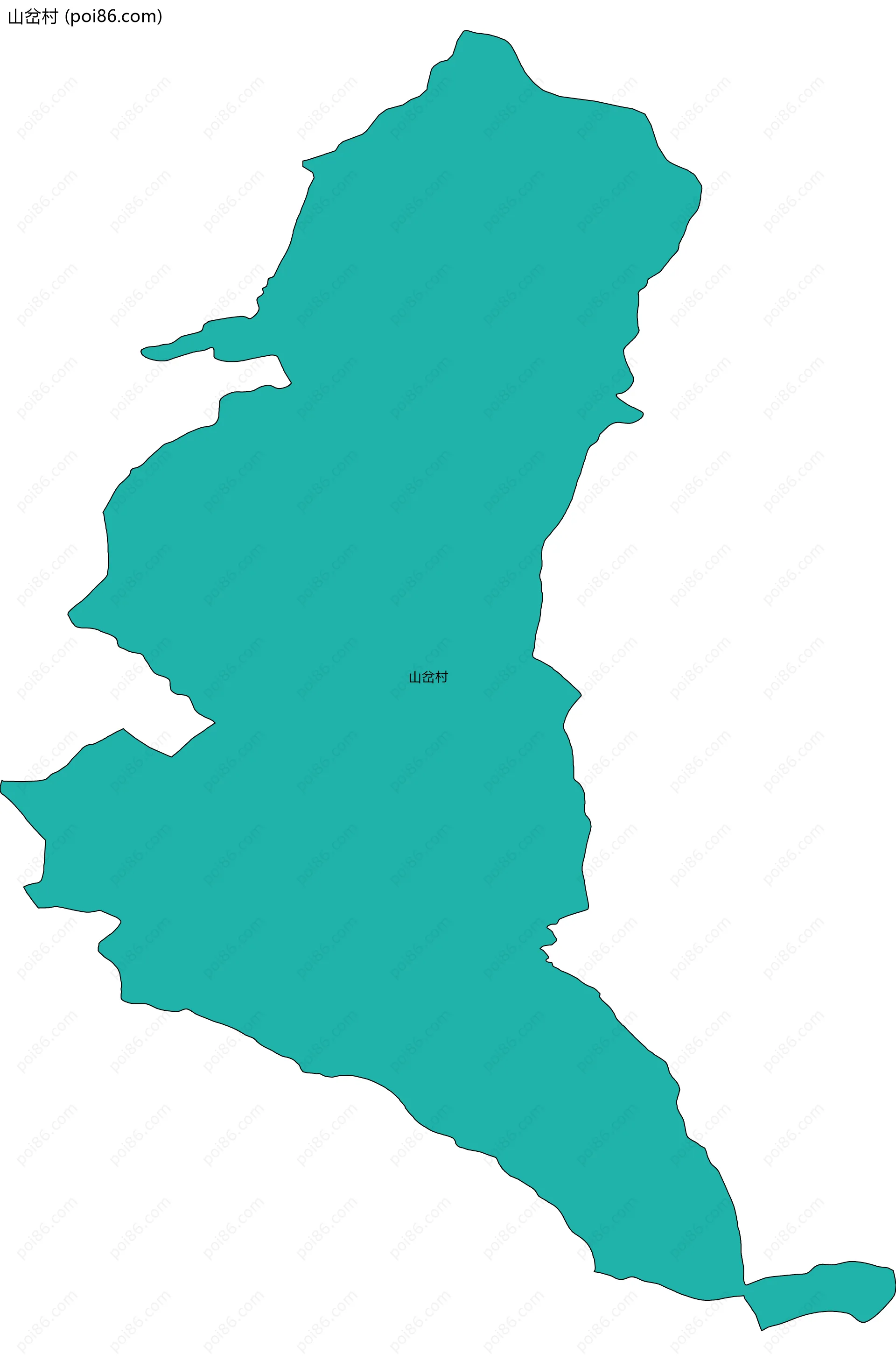 山岔村边界地图