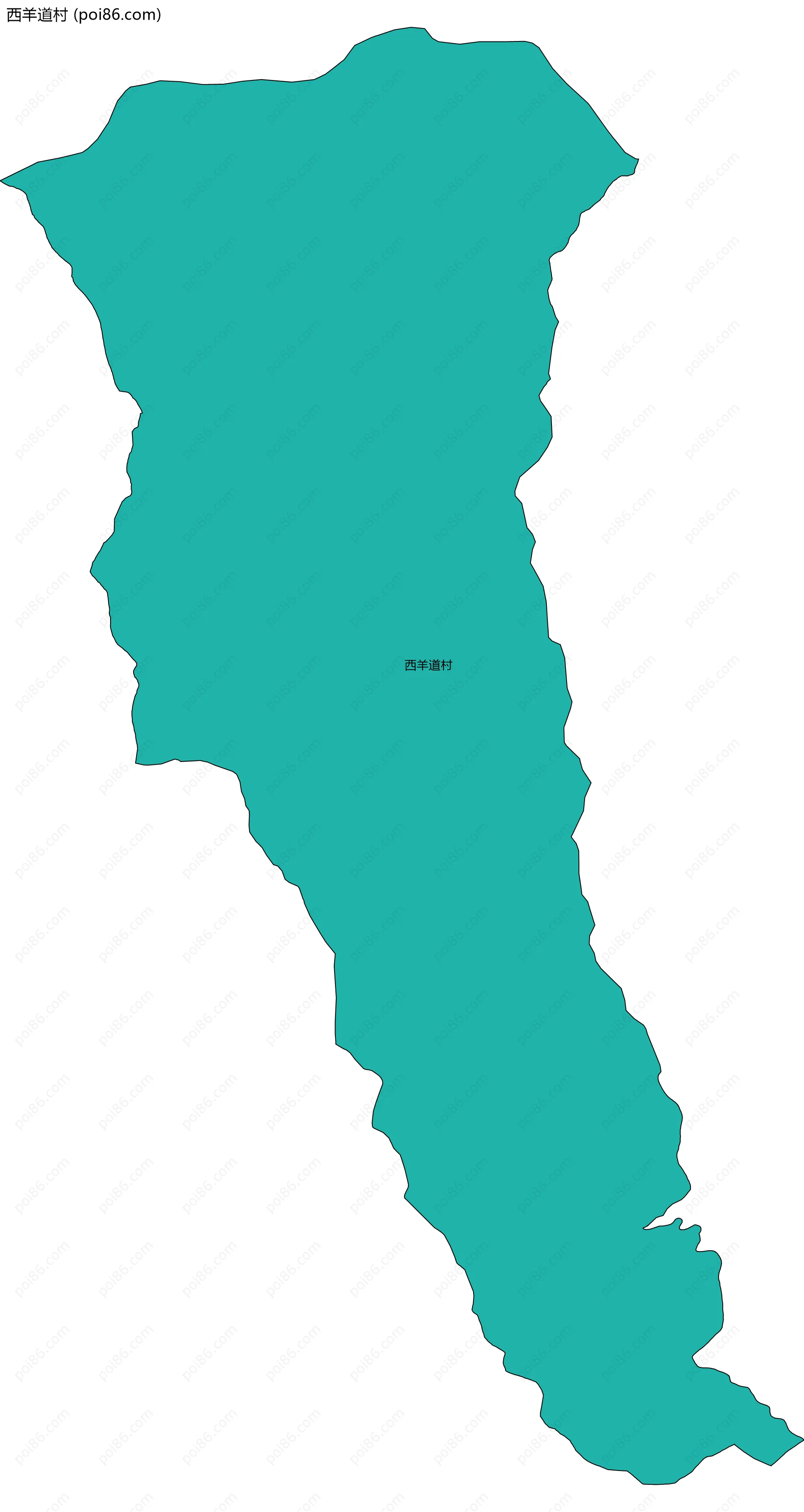 西羊道村边界地图