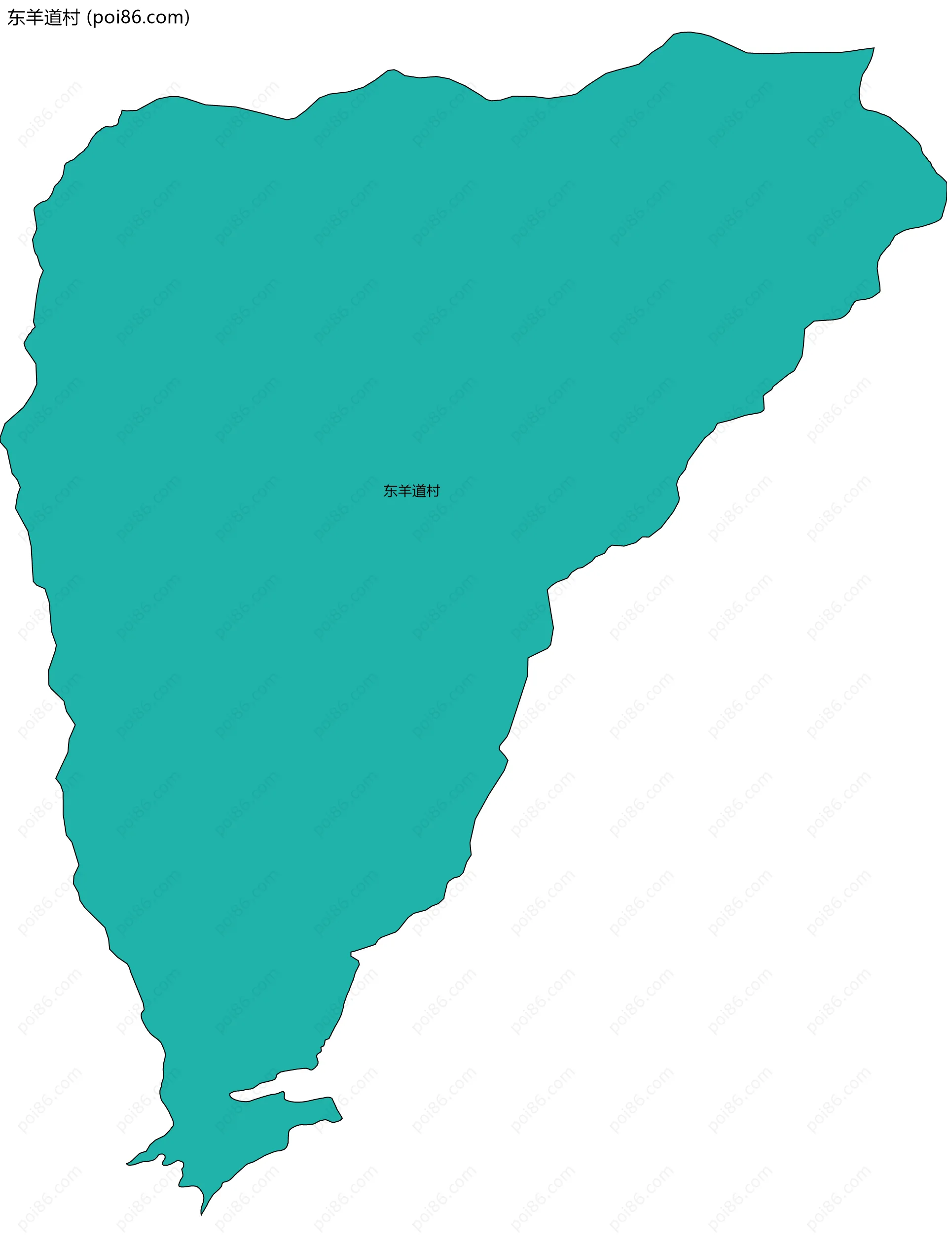东羊道村边界地图