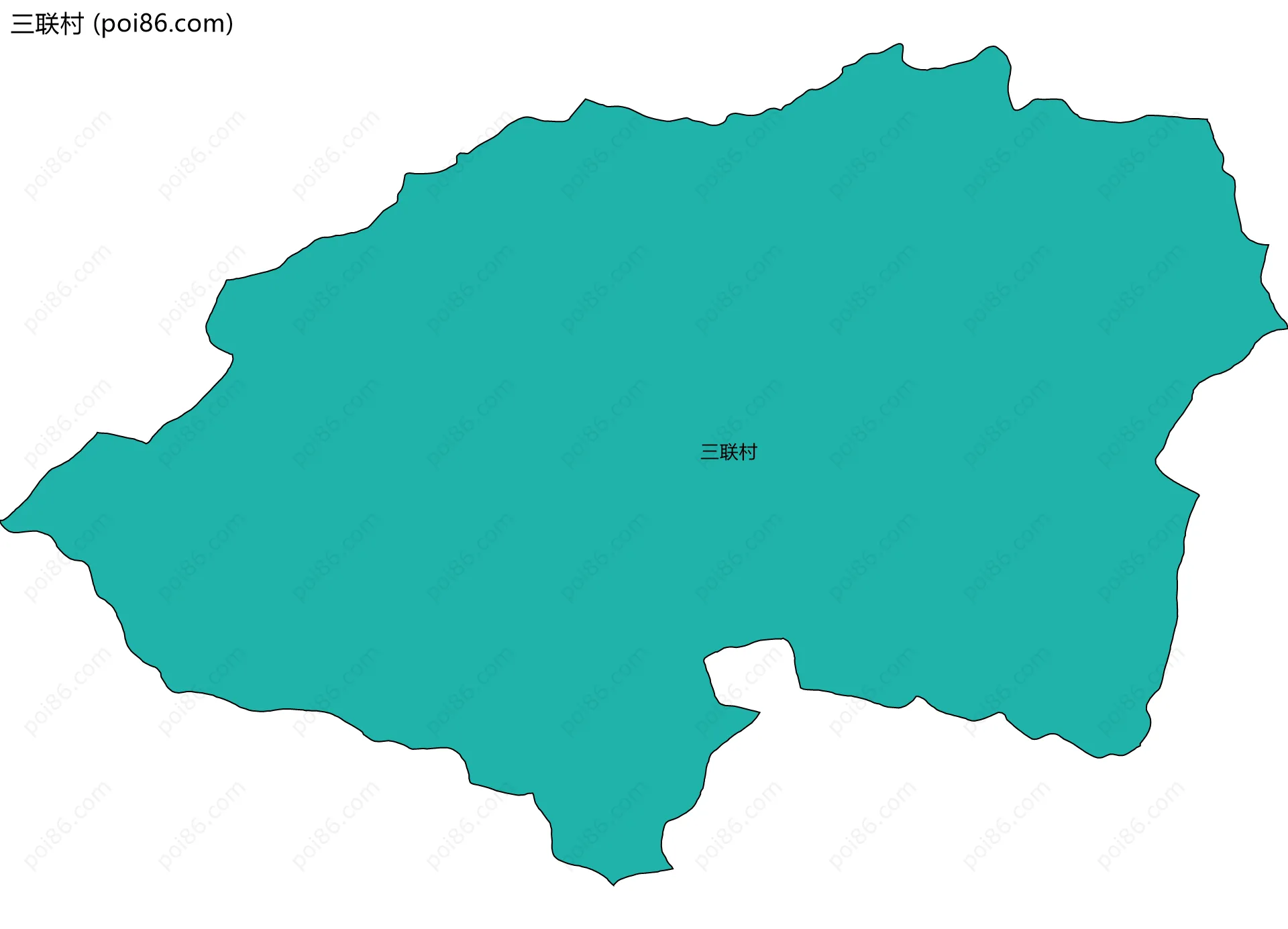 三联村边界地图
