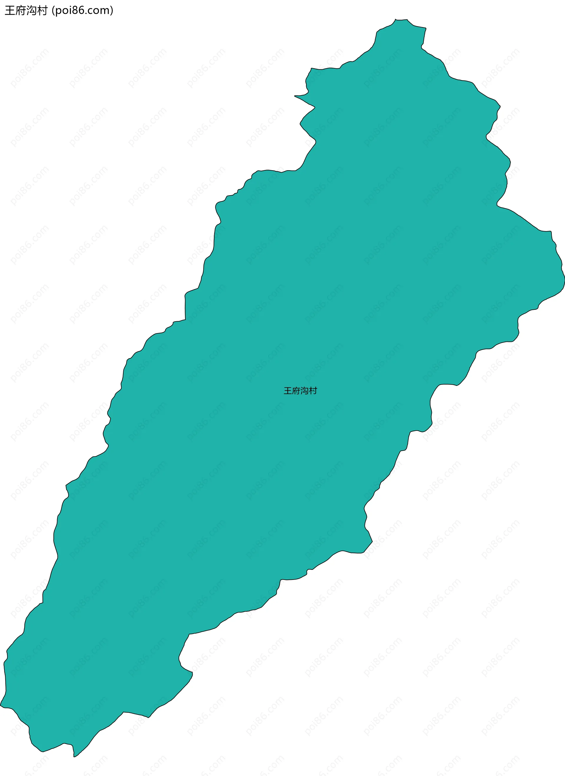 王府沟村边界地图