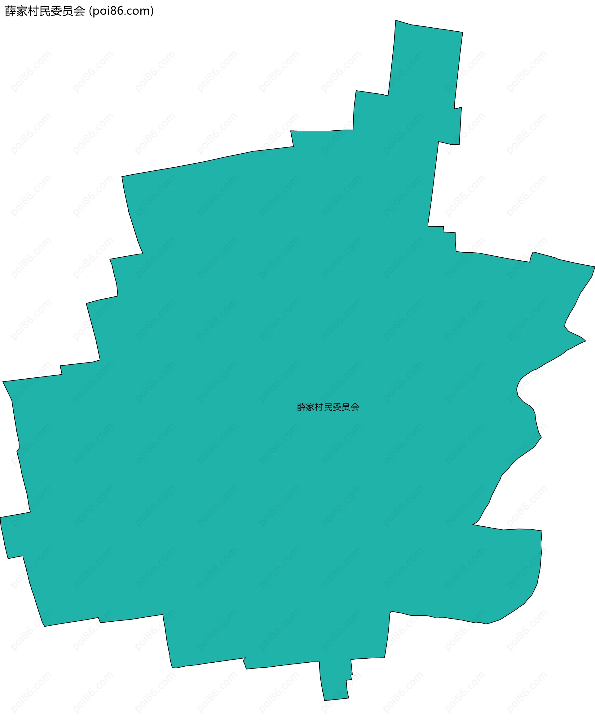 薛家村民委员会边界地图