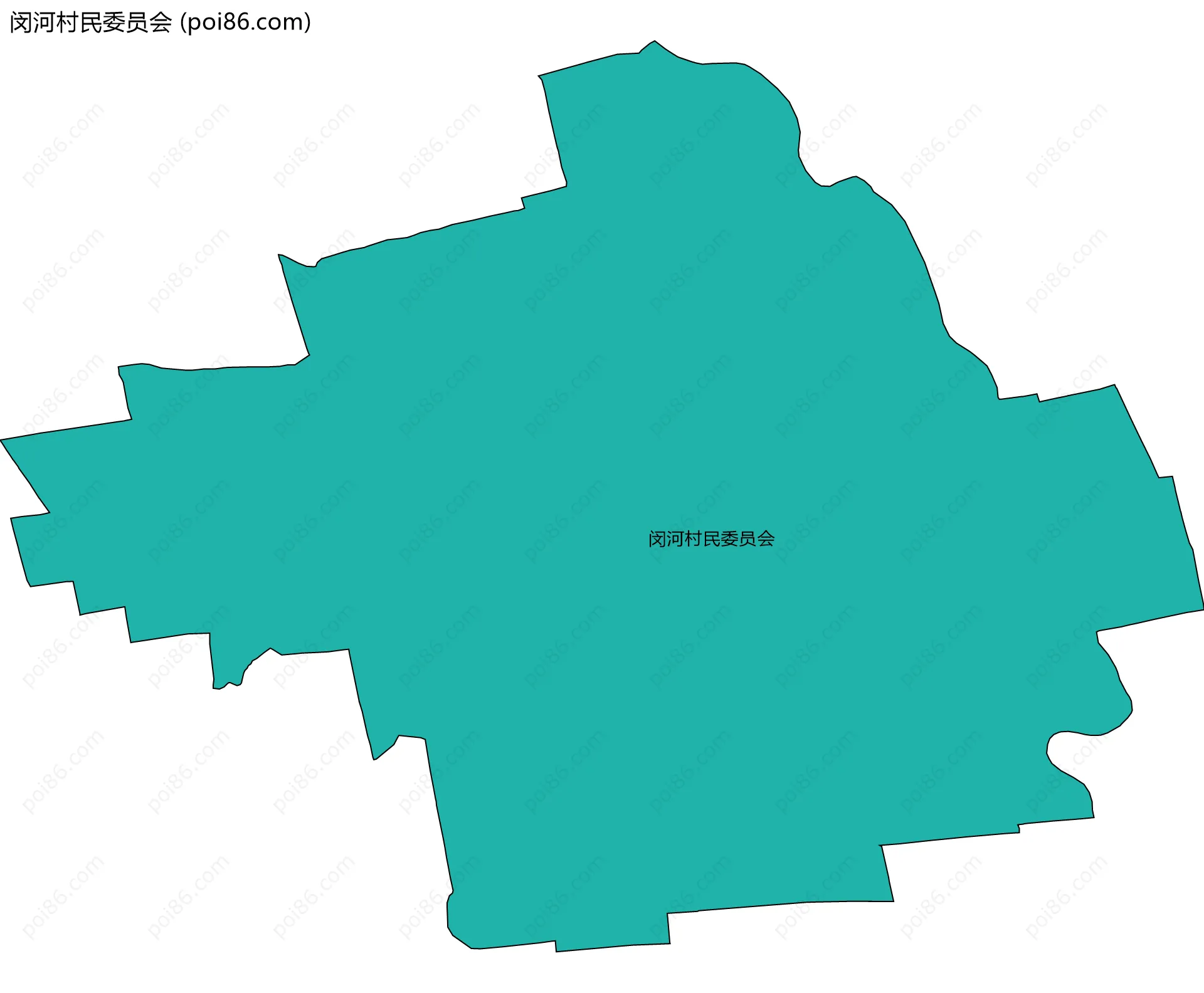 闵河村民委员会边界地图