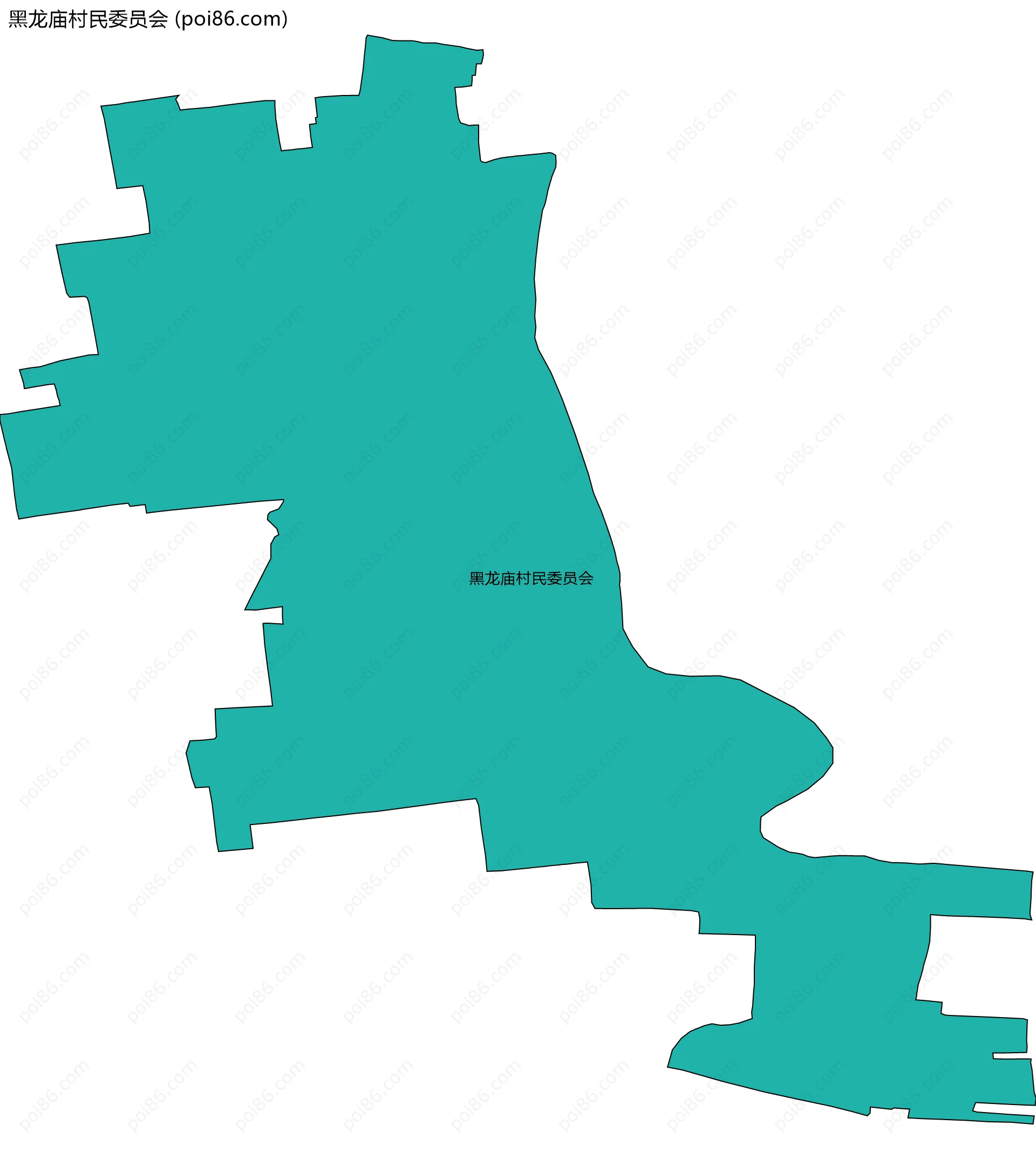 黑龙庙村民委员会边界地图