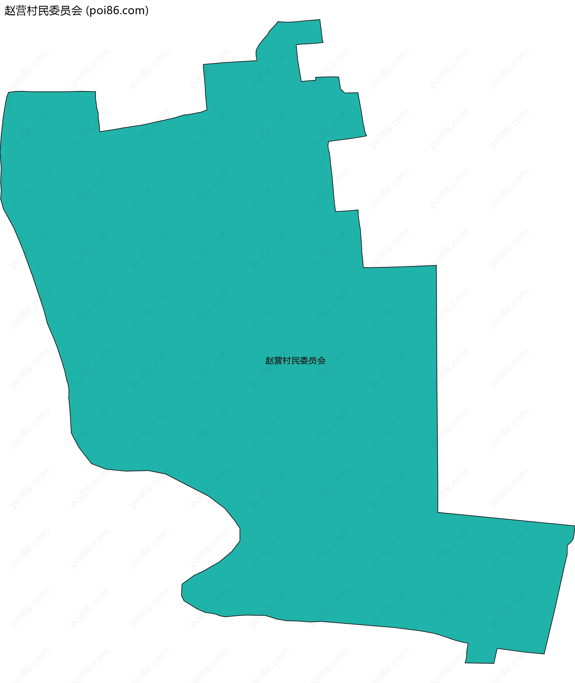 赵营村民委员会边界地图